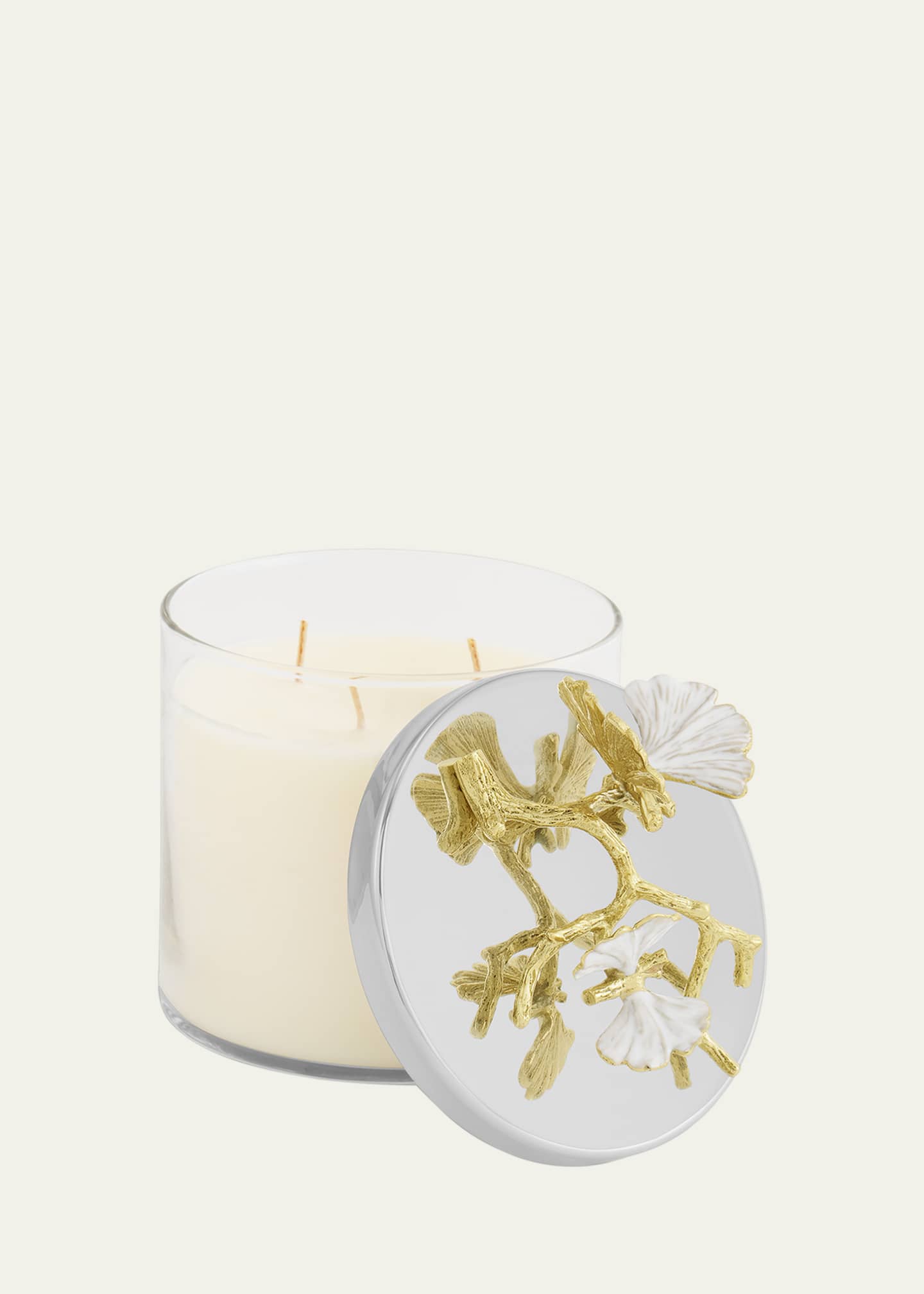 Michael Aram Butterfly Ginkgo White & Gold Candle Image 3 of 4