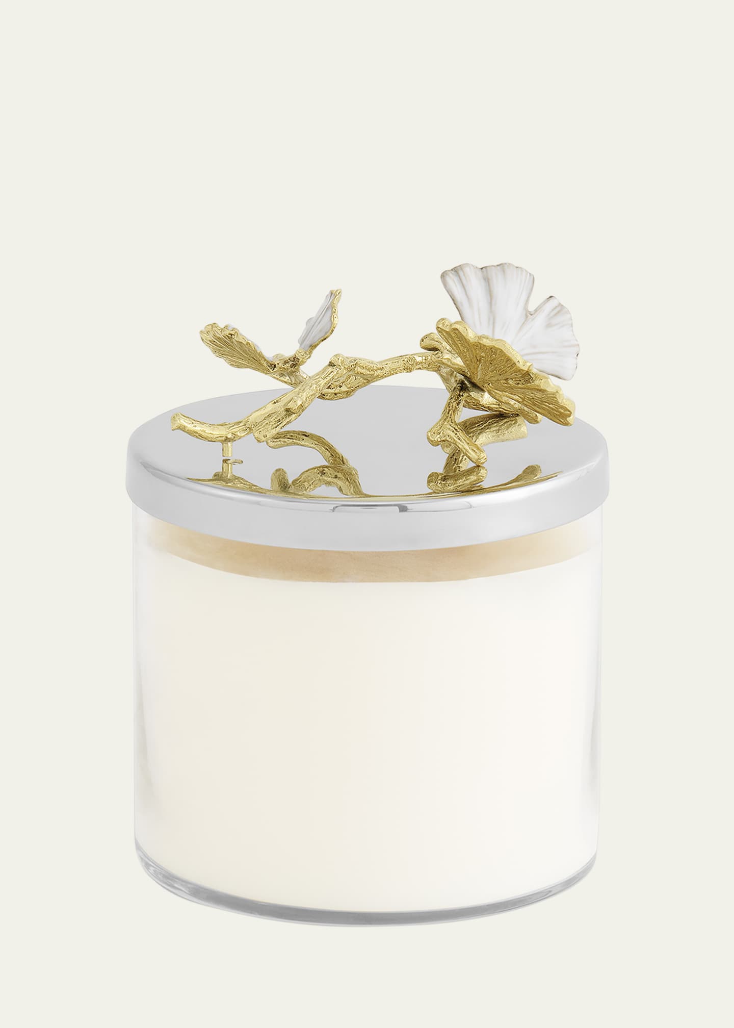 Michael Aram Butterfly Ginkgo White & Gold Candle Image 1 of 4