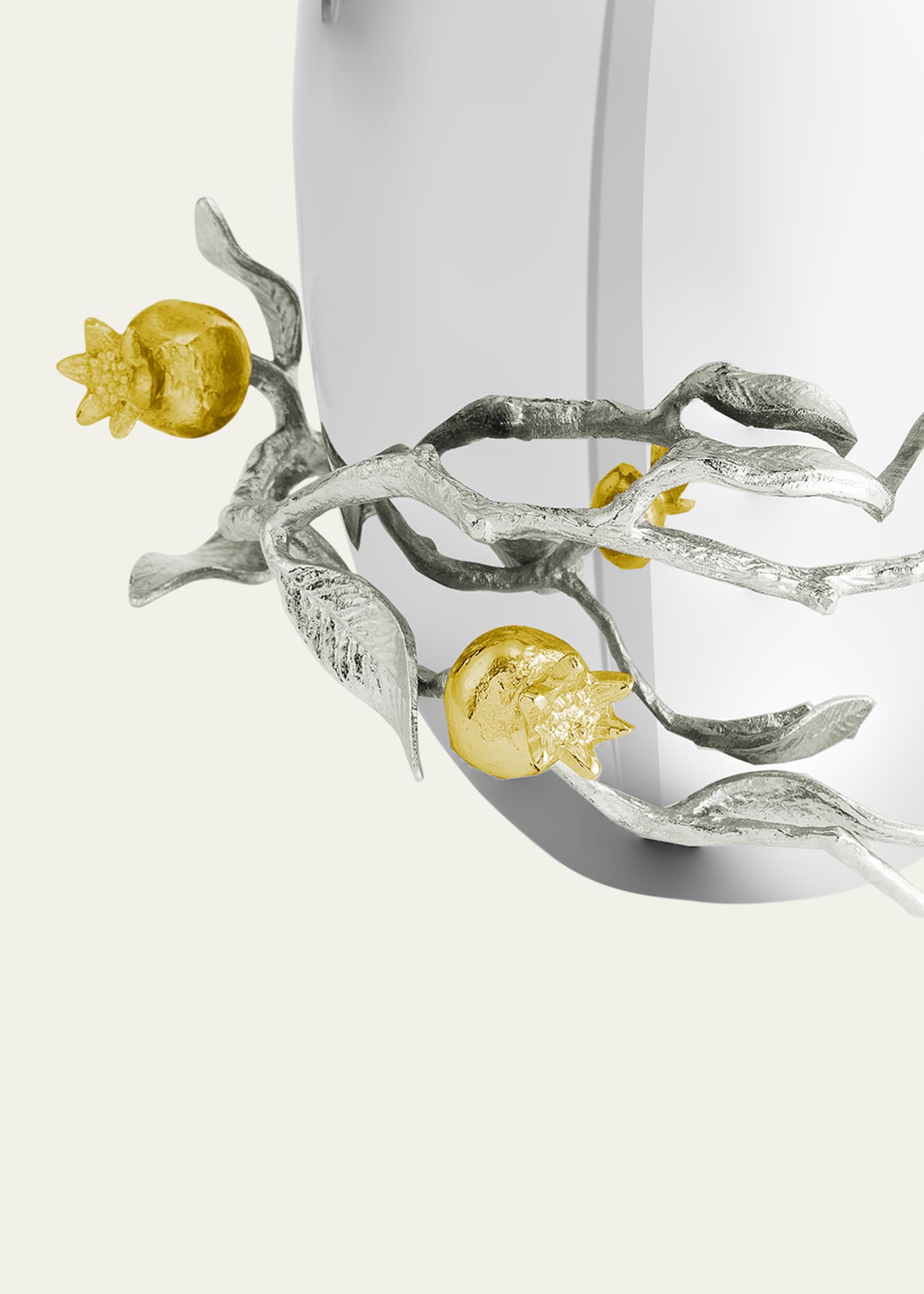 Michael Aram Pomegranate Silver & Gold Medium Vase with 24K Goldplate Image 5 of 5