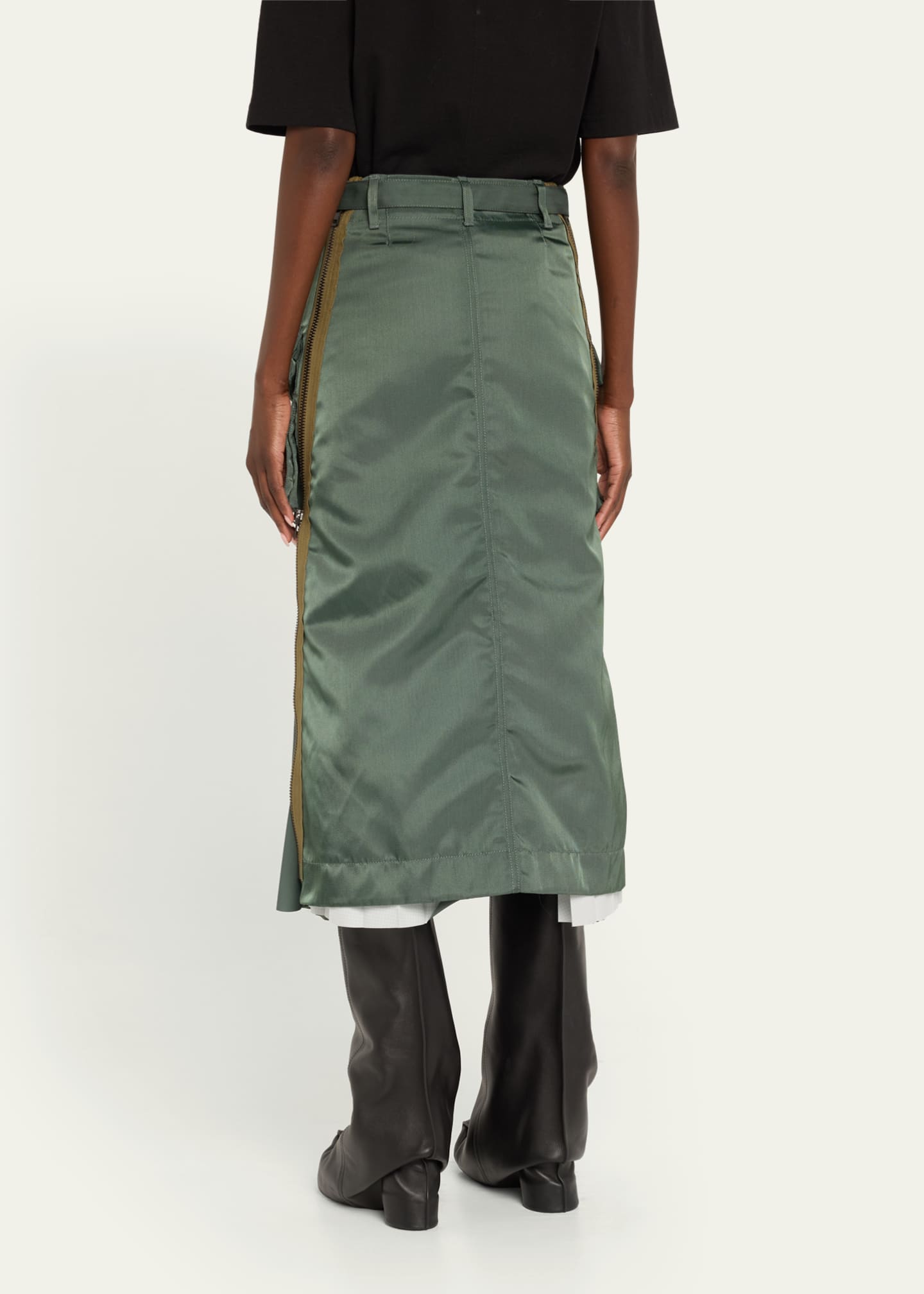 SACAI Belted Cargo Midi Skirt Image 3 of 5