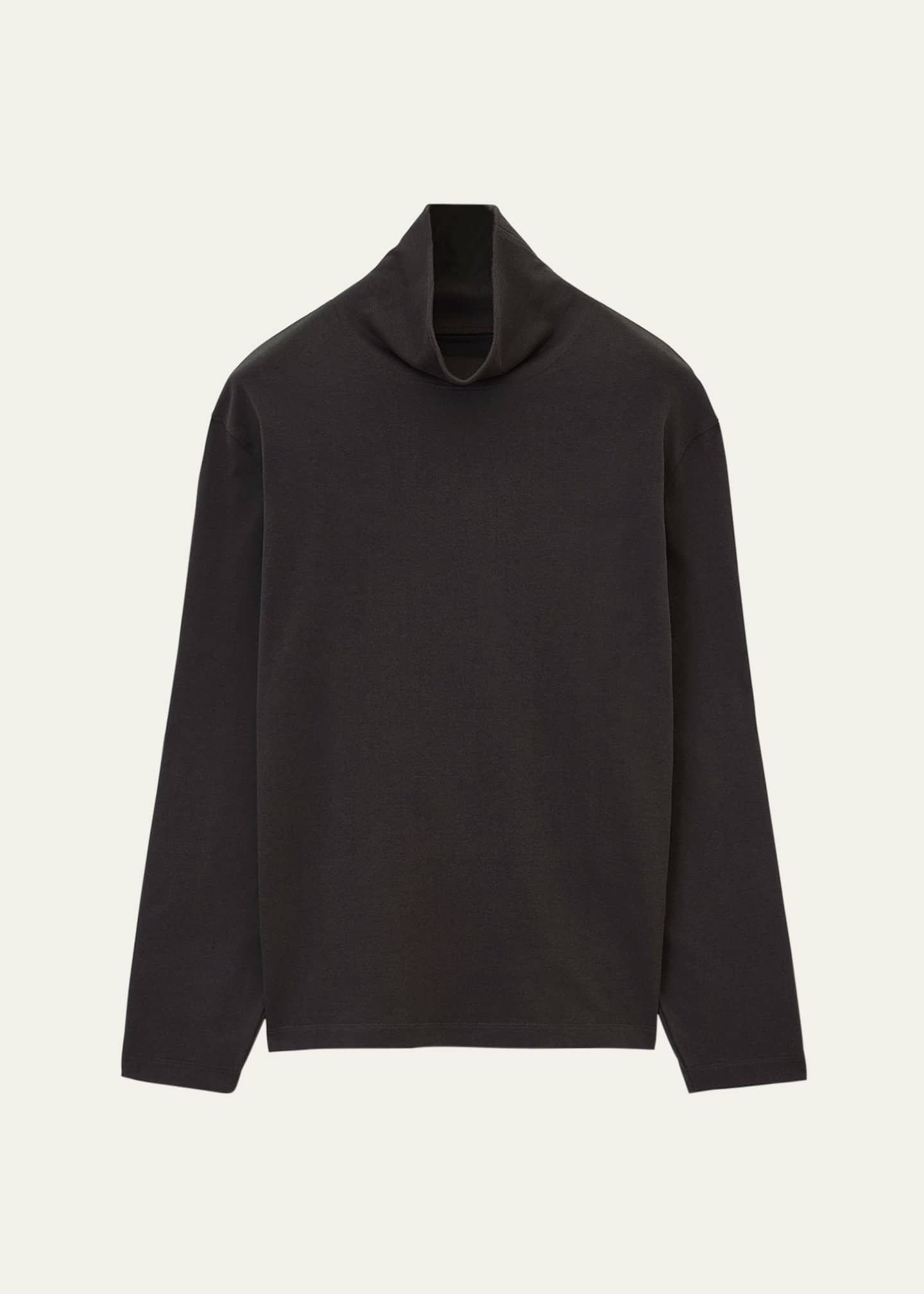 LEMAIRE Men's Heavy Jersey Mock-Neck T-Shirt