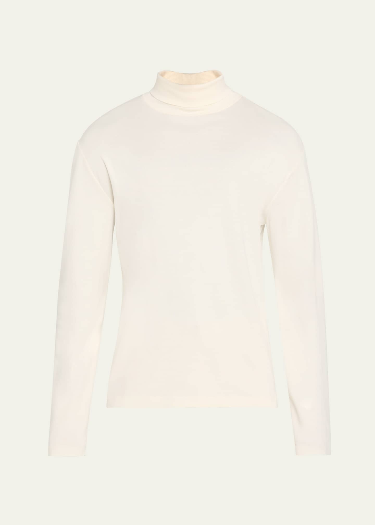 LEMAIRE Men's Jersey Mock-Neck T-Shirt Image 1 of 5