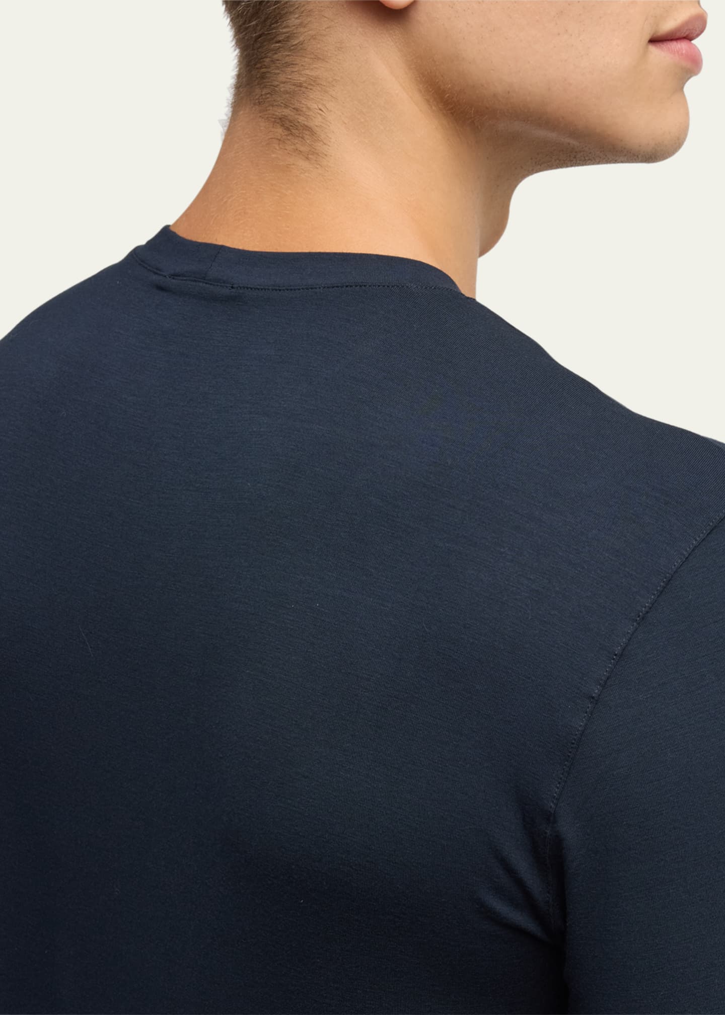 Giorgio Armani Men's Cotton Long-Sleeve Crewneck T-Shirt Image 5 of 5