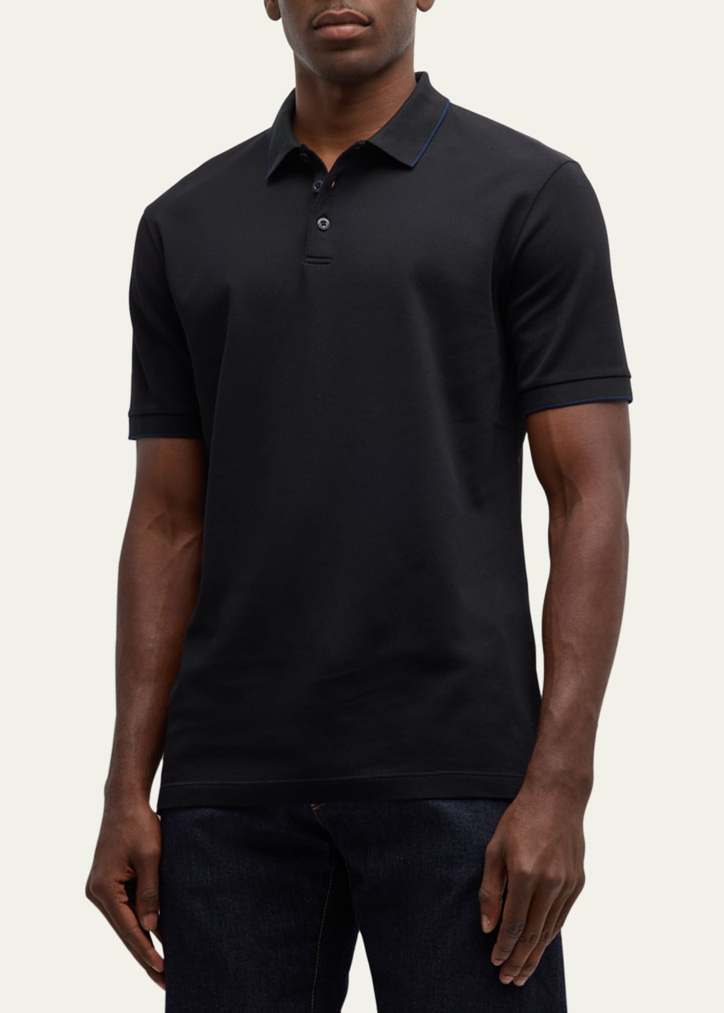 Giorgio Armani Men's Tipped Polo Shirt Image 4 of 5