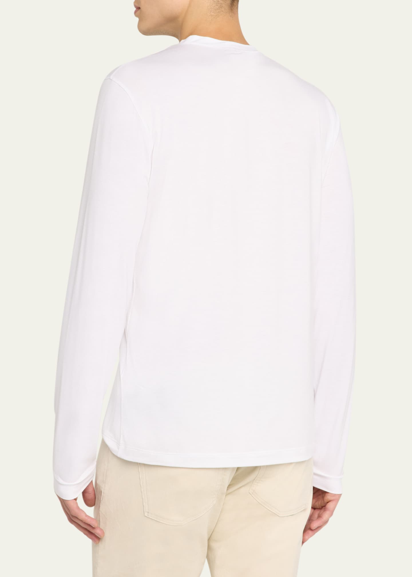 Giorgio Armani Men's Solid Cotton T-Shirt Image 3 of 5