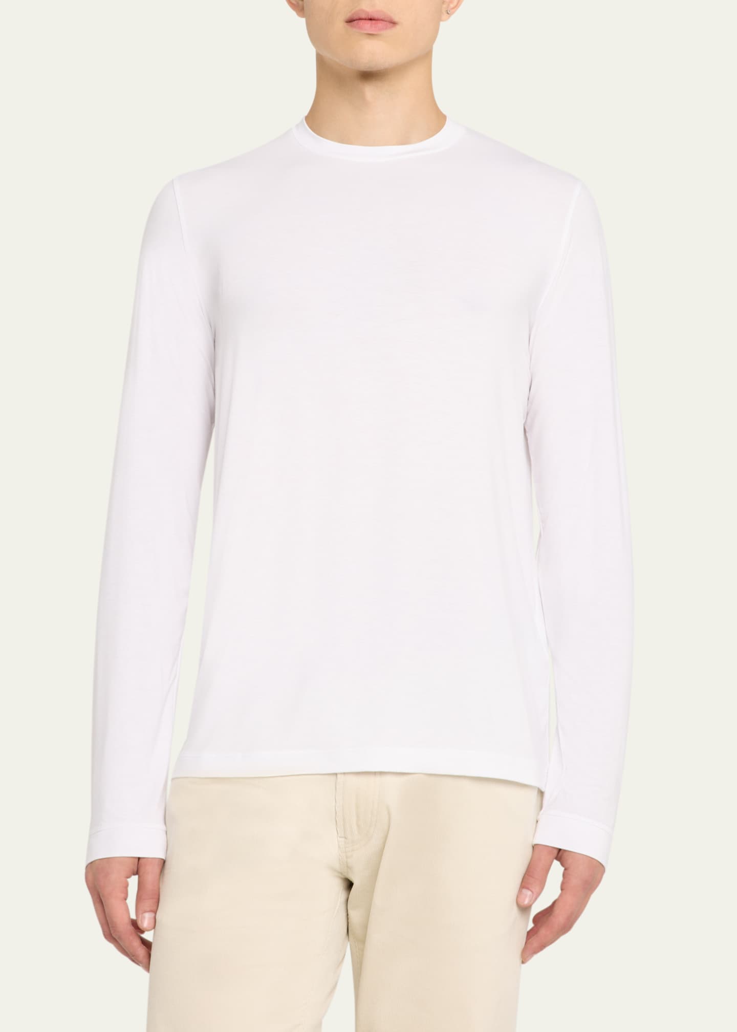 Giorgio Armani Men's Solid Cotton T-Shirt Image 4 of 5