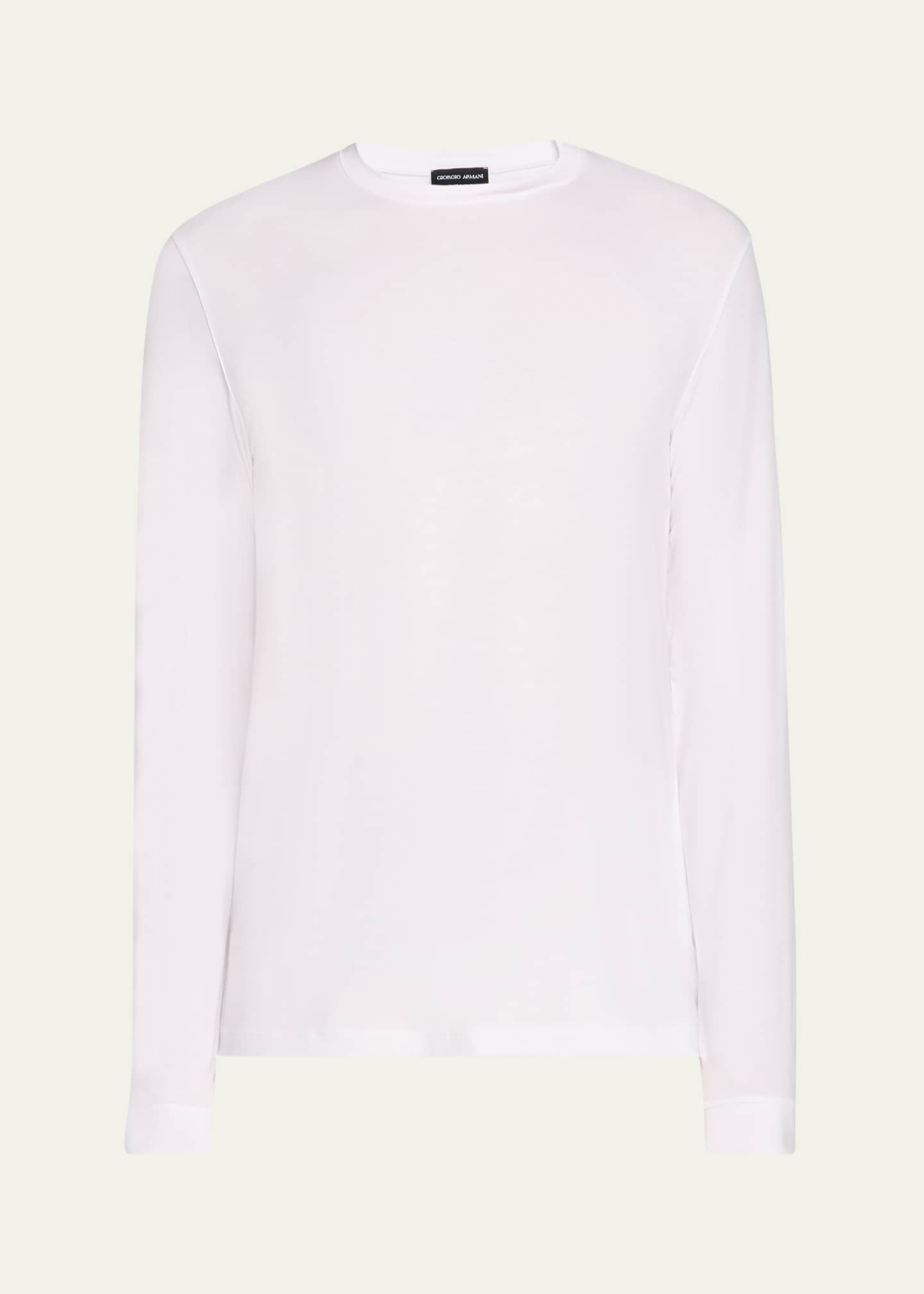 Giorgio Armani Men's Solid Cotton T-Shirt Image 1 of 5