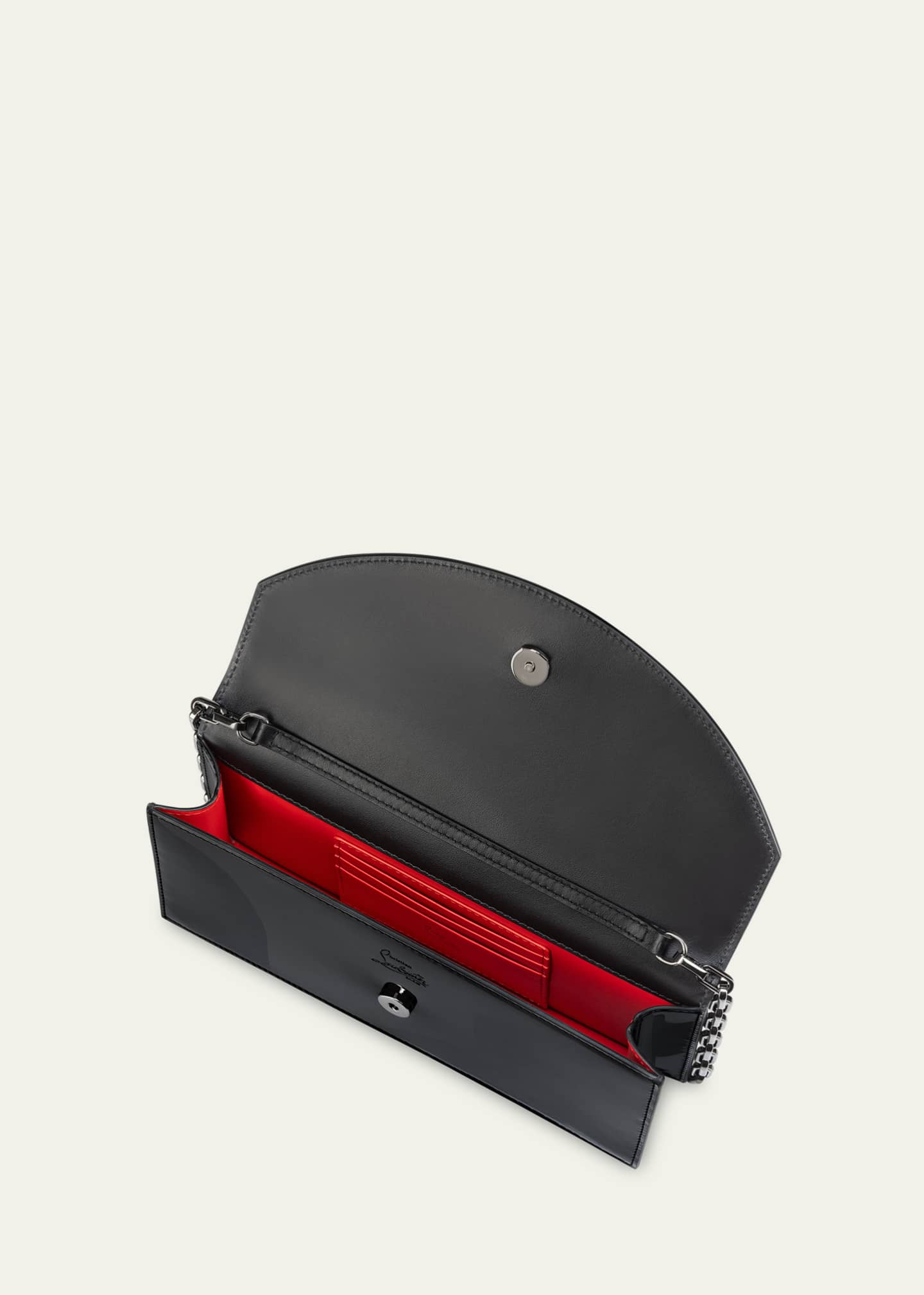 Christian Louboutin Loubi54 Flap Patent Leather Clutch Bag Image 4 of 5