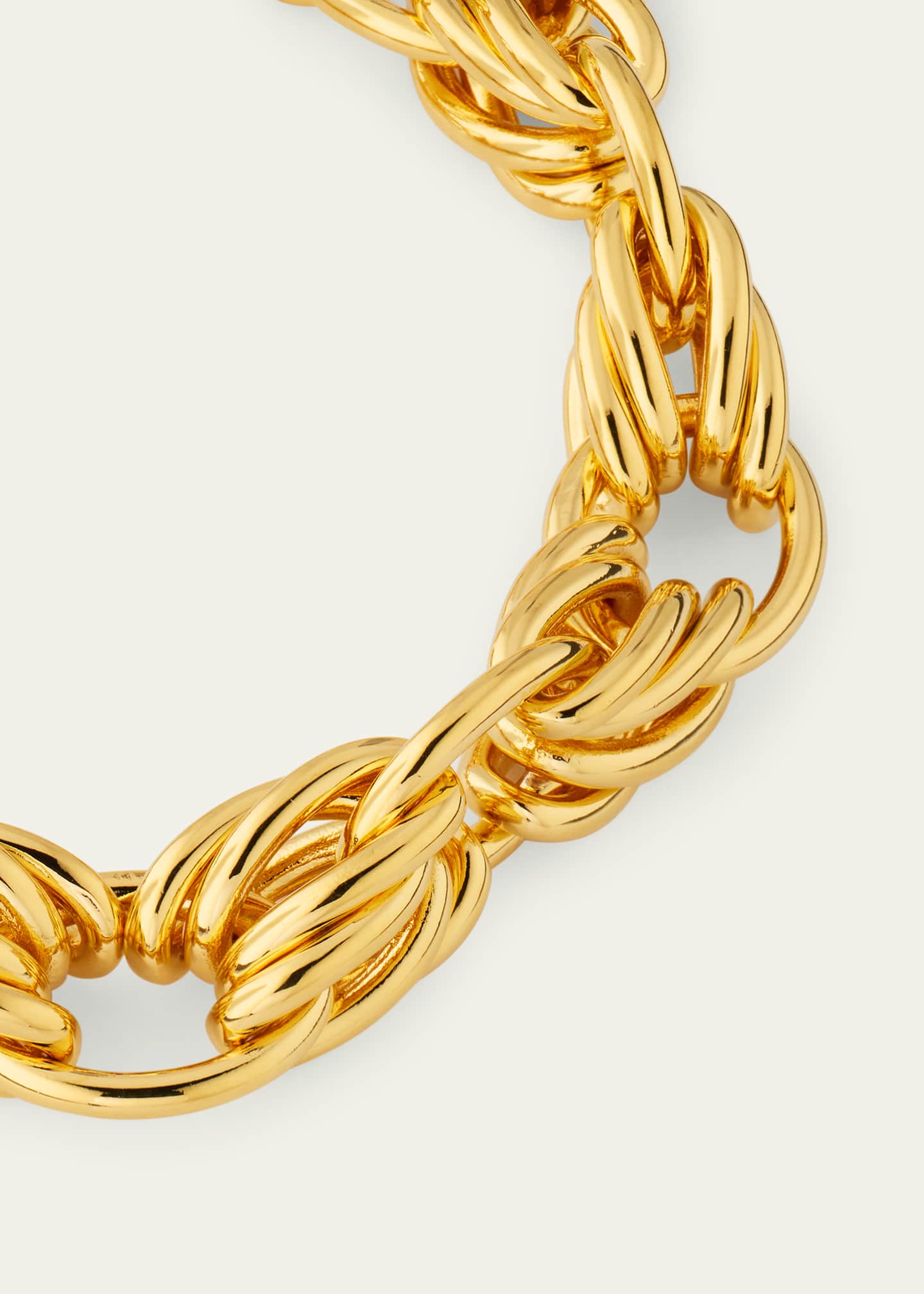 Saint Laurent Chain Rope Link Bracelet, Gold Bergdorf Goodman