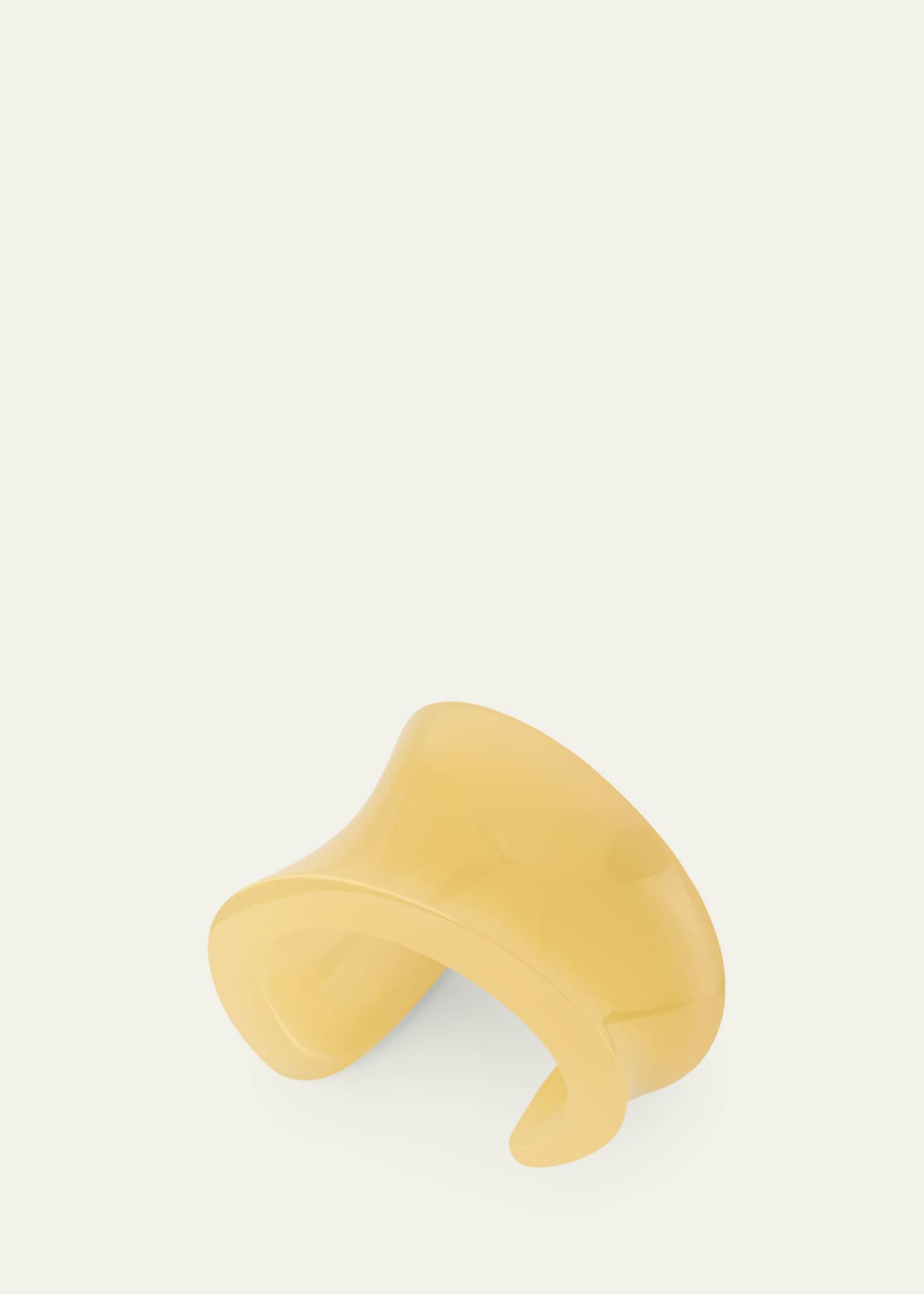 Saint Laurent Asymmetrical Smooth Resin Cuff Bracelet Image 3 of 4