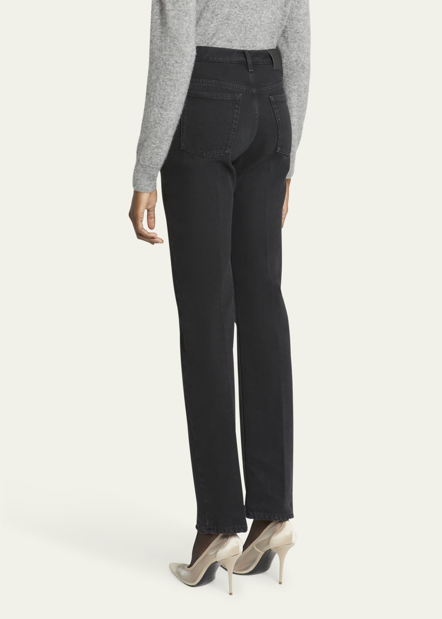 Saint Laurent Straight Leg Denim Pants Image 3 of 5