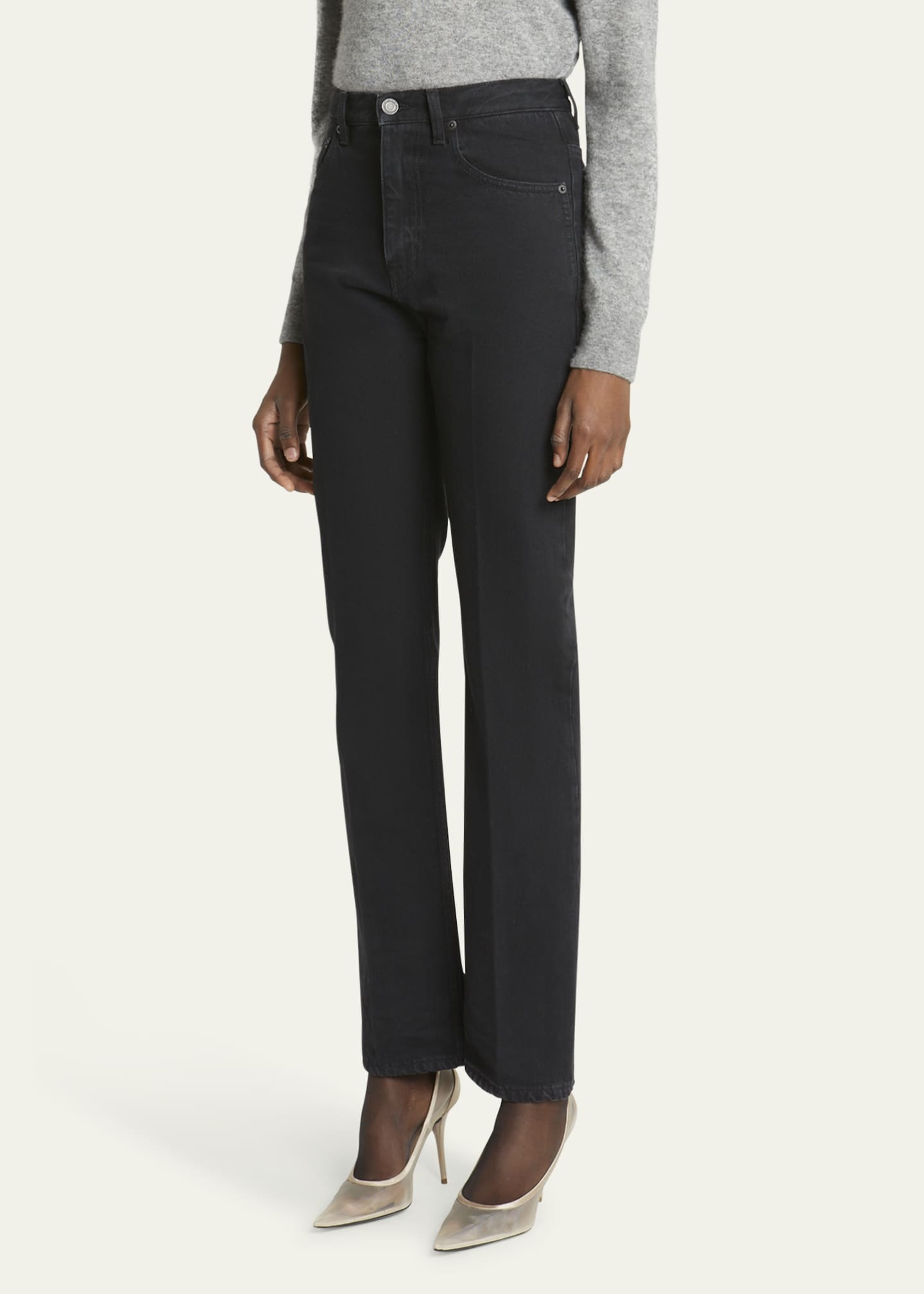 Saint Laurent Straight Leg Denim Pants Image 4 of 5