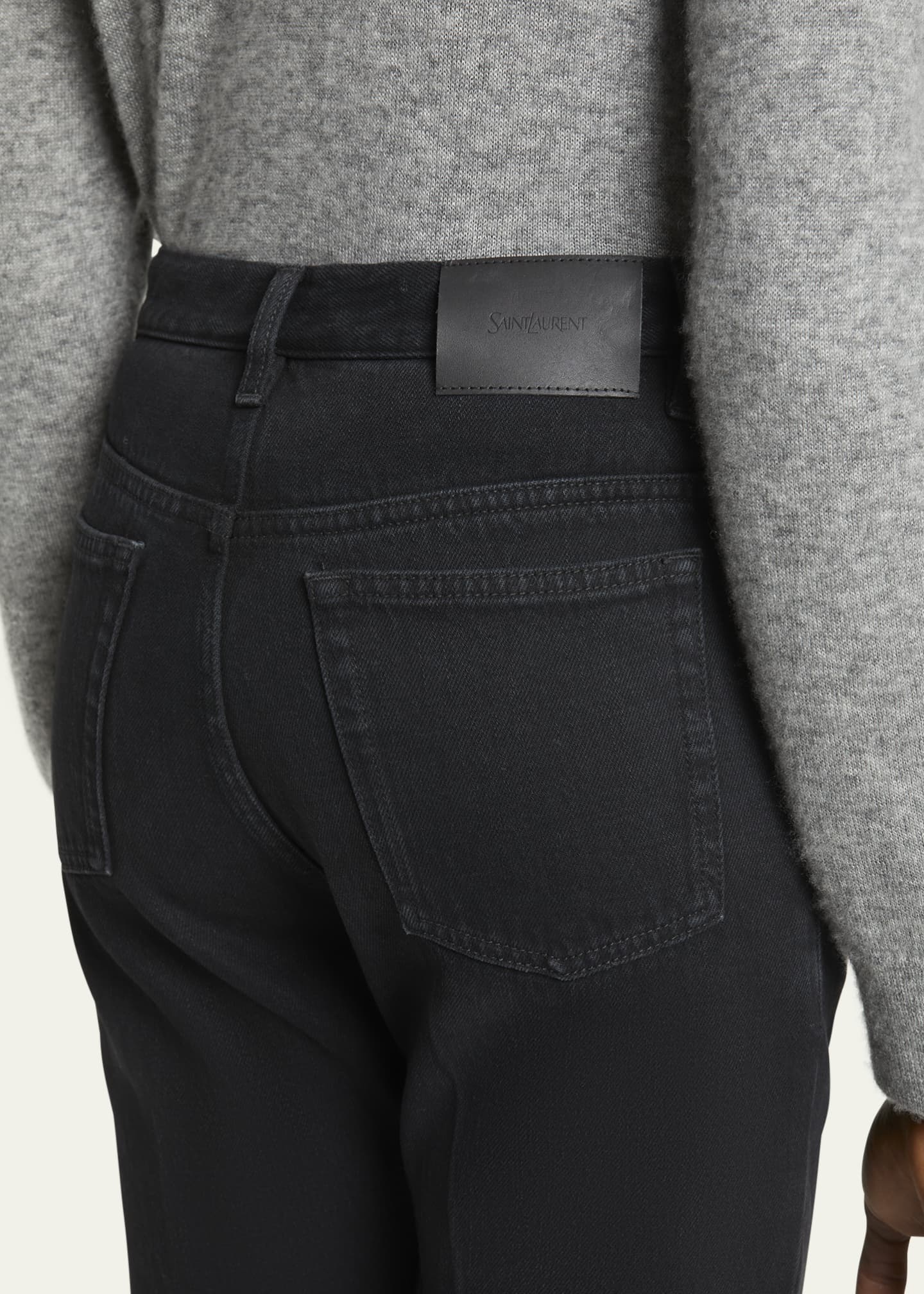 Saint Laurent Straight Leg Denim Pants Image 5 of 5