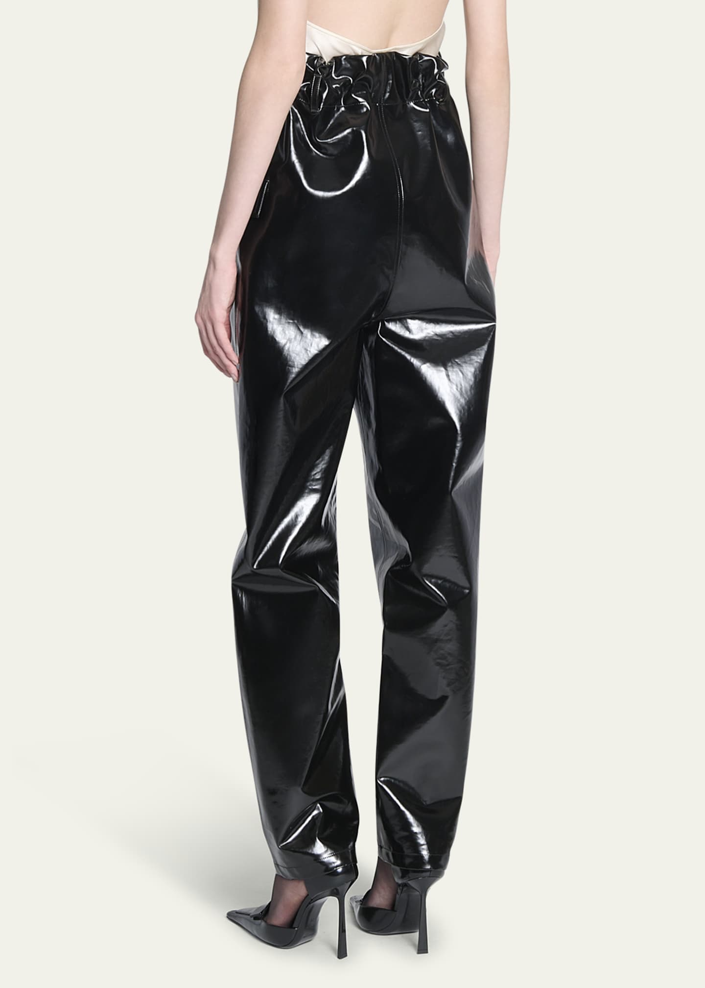 Vinyl trousers high waisted store