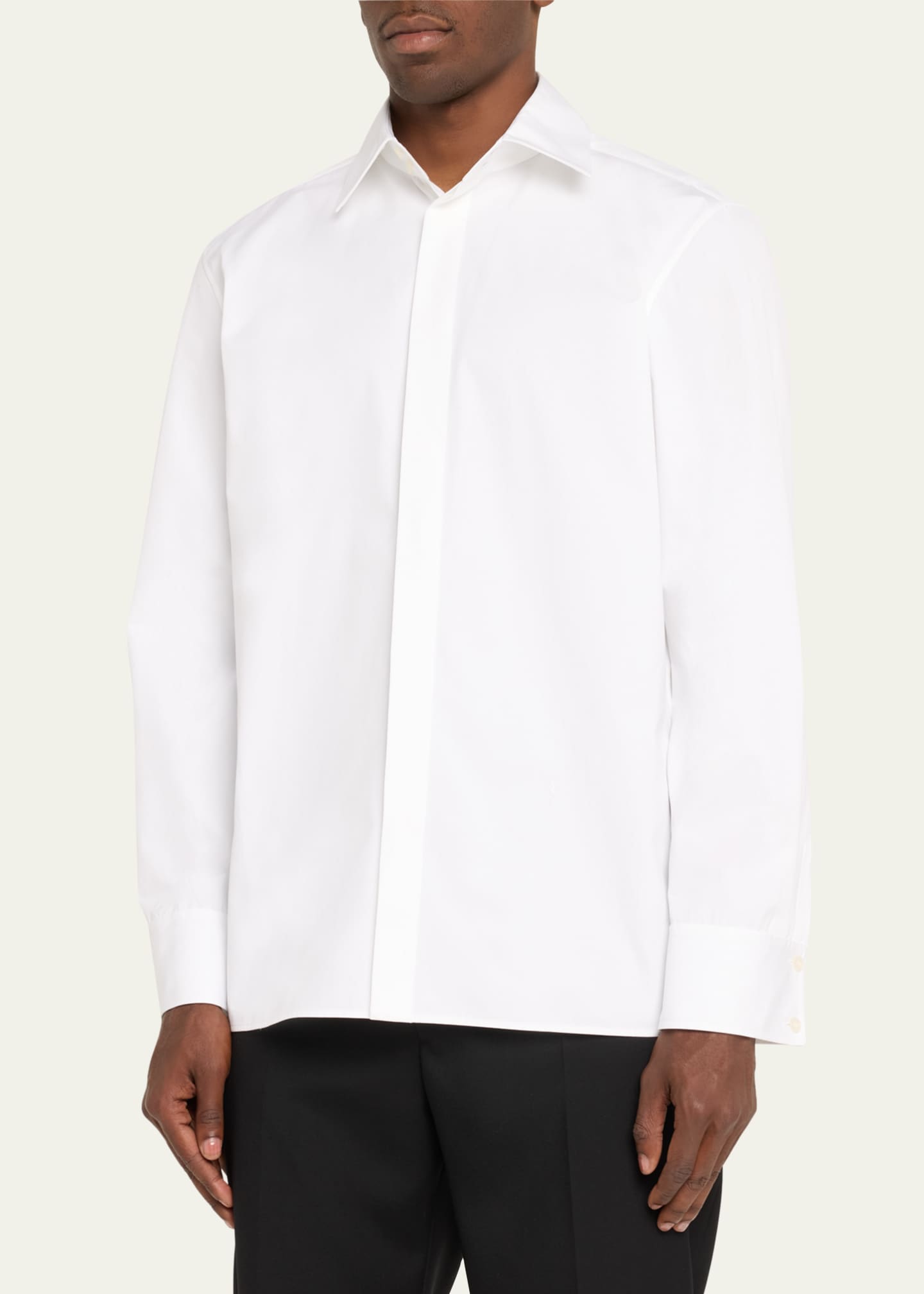 Saint Laurent Men's Poplin Dress Shirt Image 4 of 5