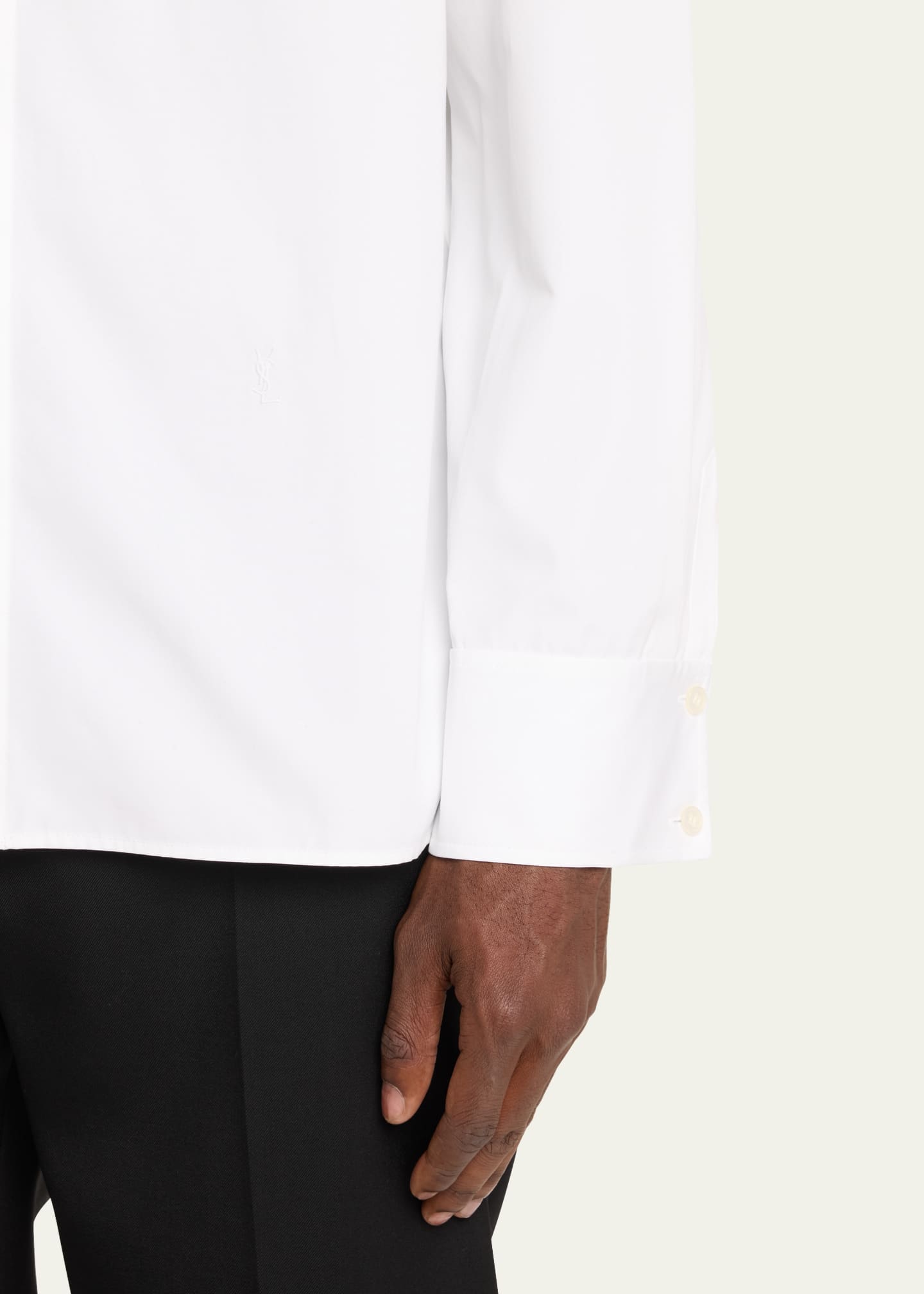 Saint Laurent Men's Poplin Dress Shirt Image 5 of 5