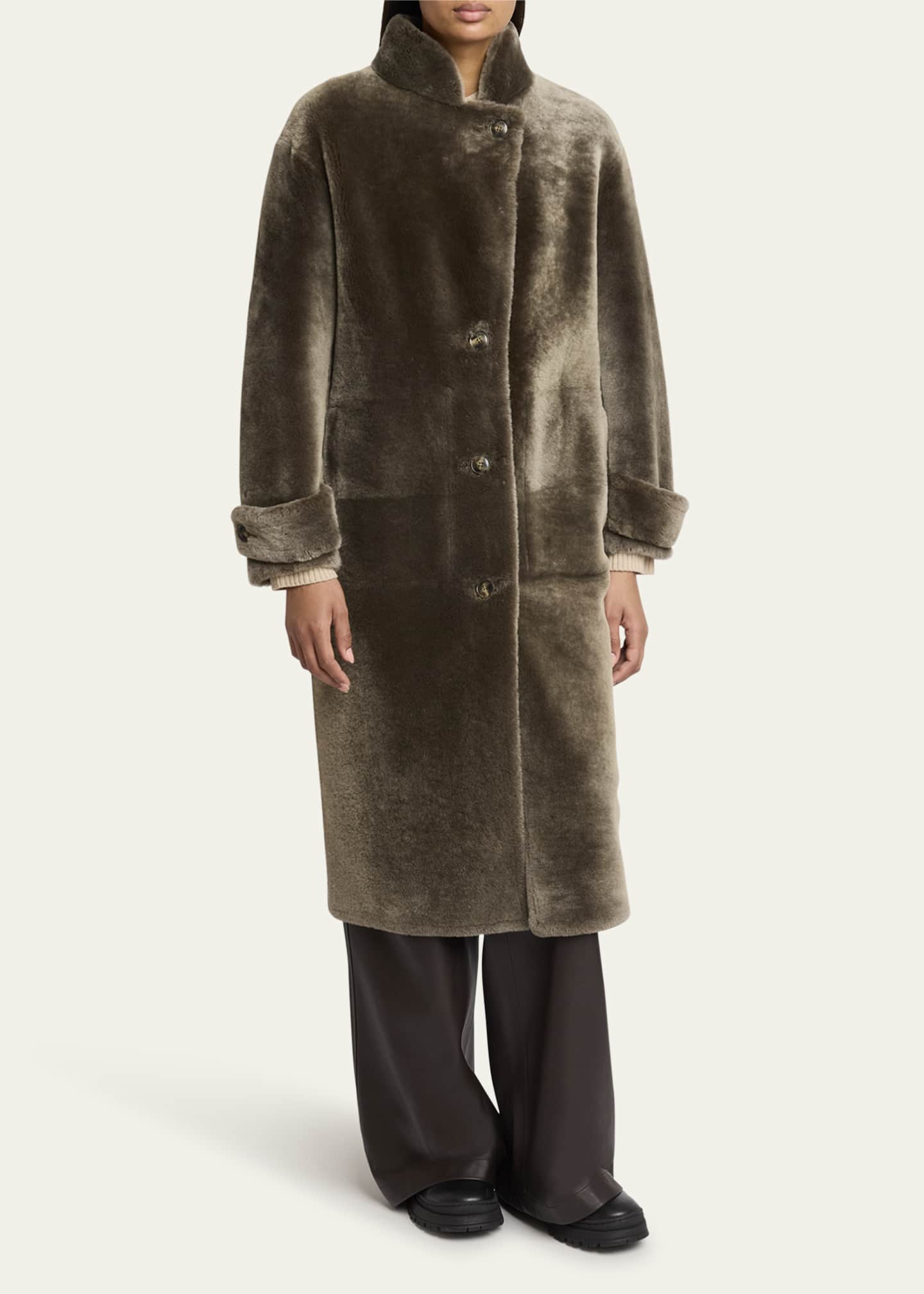 Yves salomon reversible shearling coat 2025