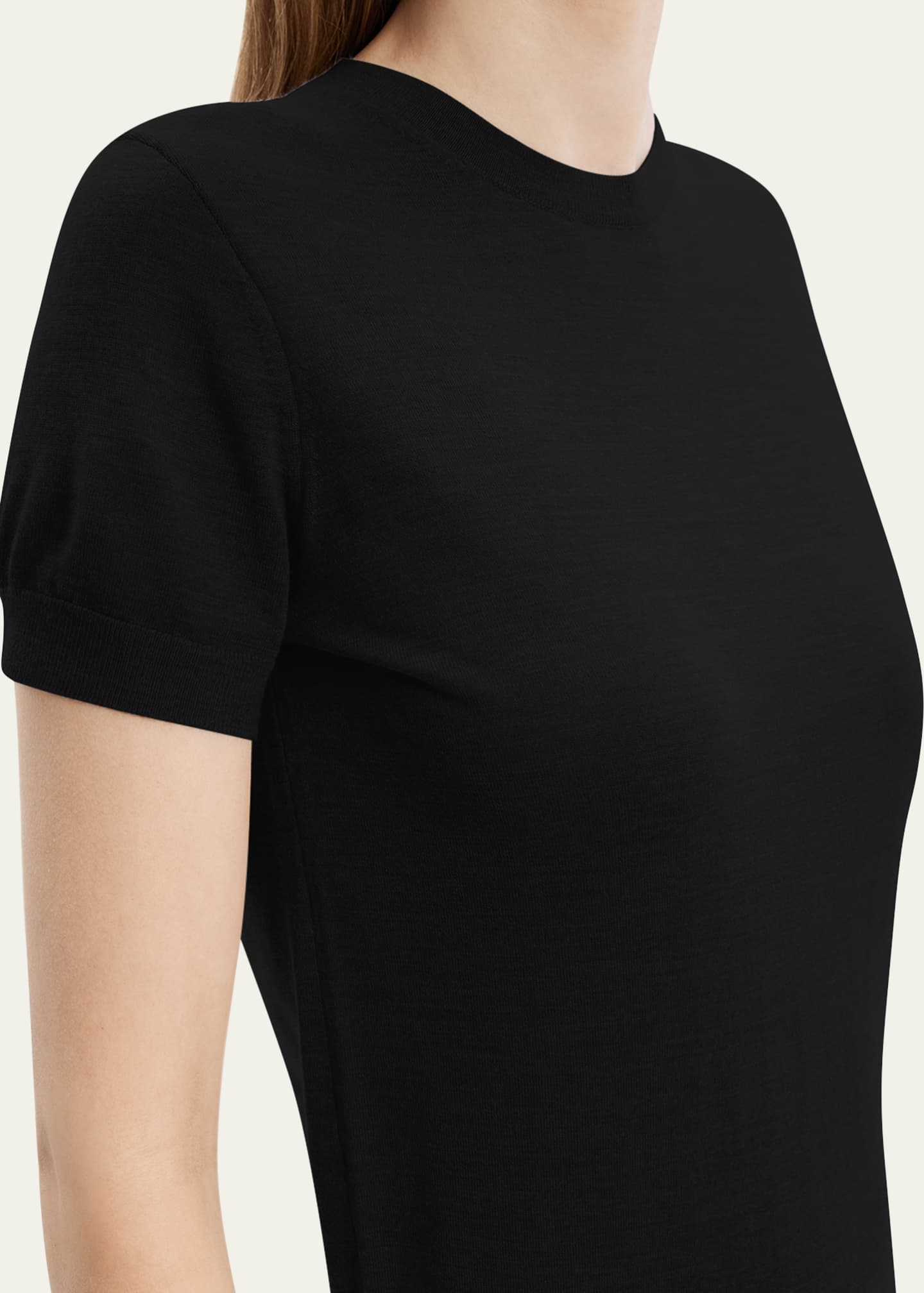 Theory Regal Merino Wool Short-Sleeve Crew T-Shirt Image 5 of 5
