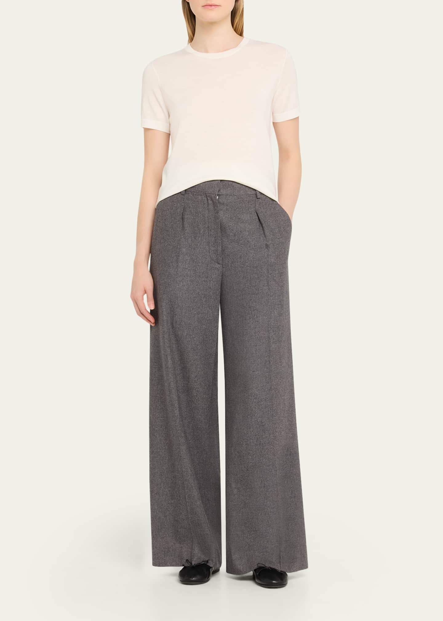 Theory Regal Merino Wool Short-Sleeve Crew T-Shirt - Bergdorf Goodman