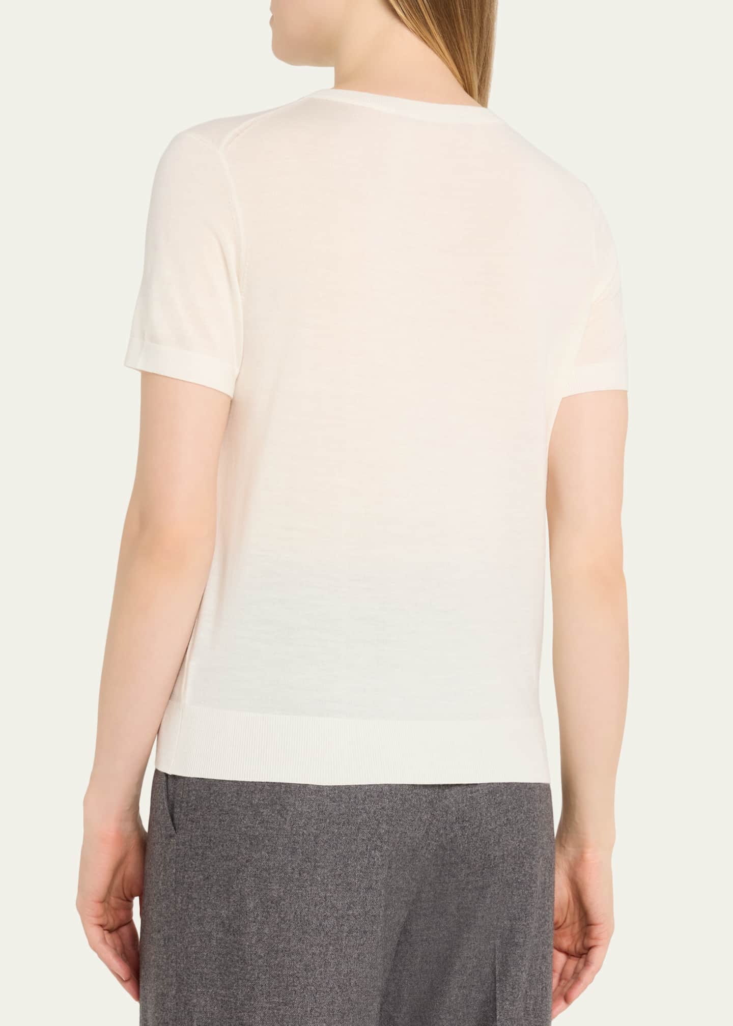Theory Regal Merino Wool Short-Sleeve Crew T-Shirt - Bergdorf Goodman