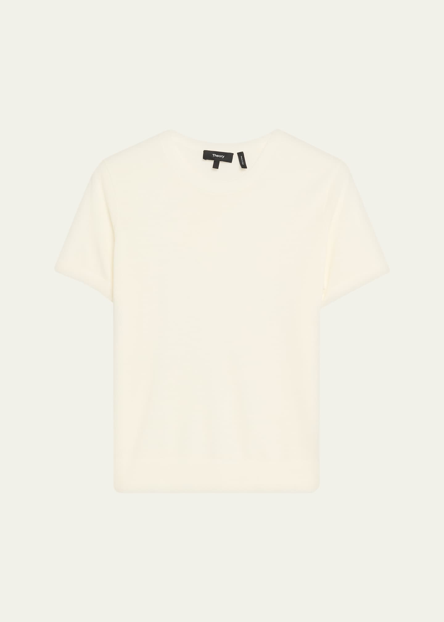 Theory Regal Merino Wool Short-Sleeve Crew T-Shirt - Bergdorf Goodman