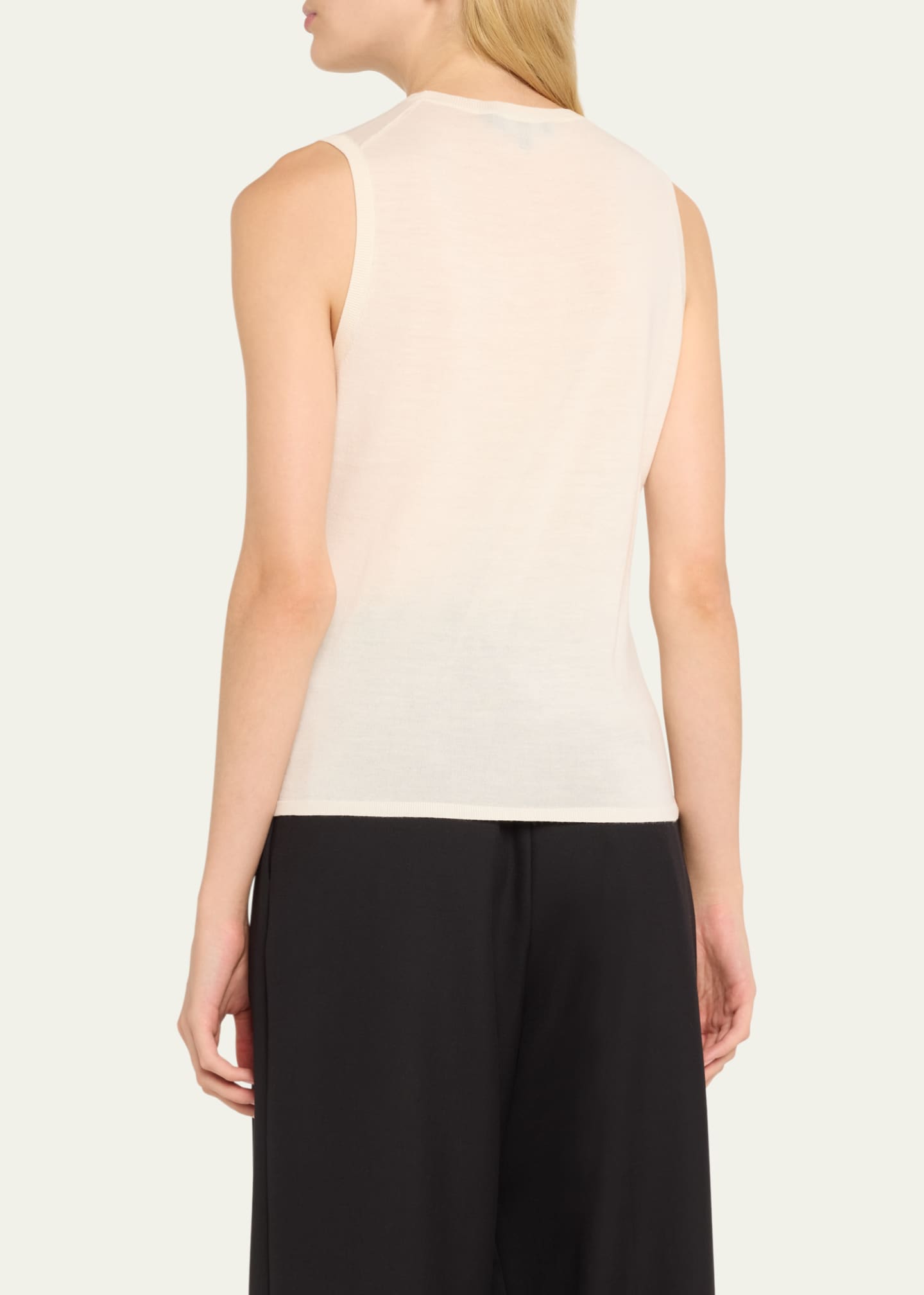 Theory Regal Merino Wool Crewneck Shell Top Image 3 of 5