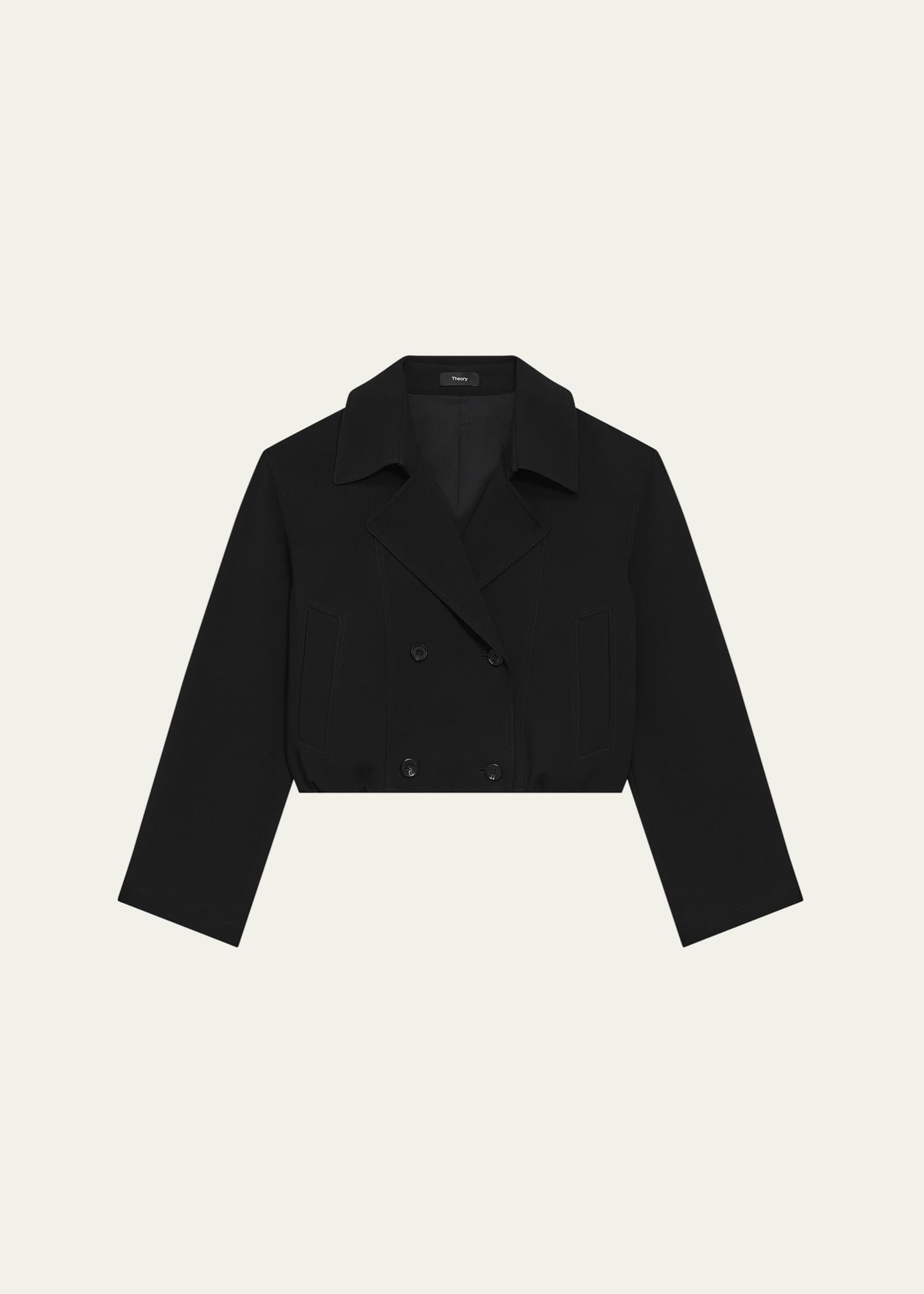 Theory Oversized Double Breasted Crop Trench Coat Bergdorf Goodman