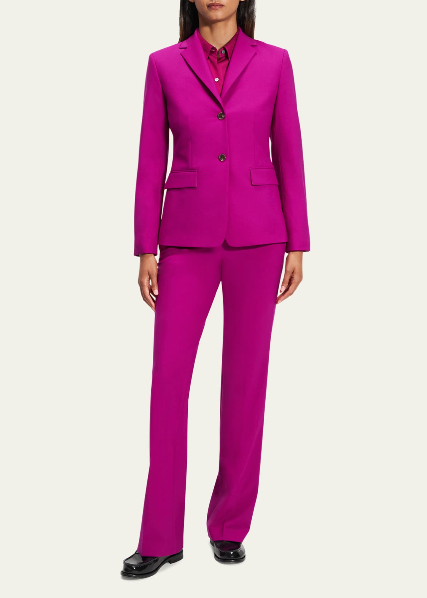Theory Traceable Wool Slim Single-Breasted Blazer Image 2 of 5