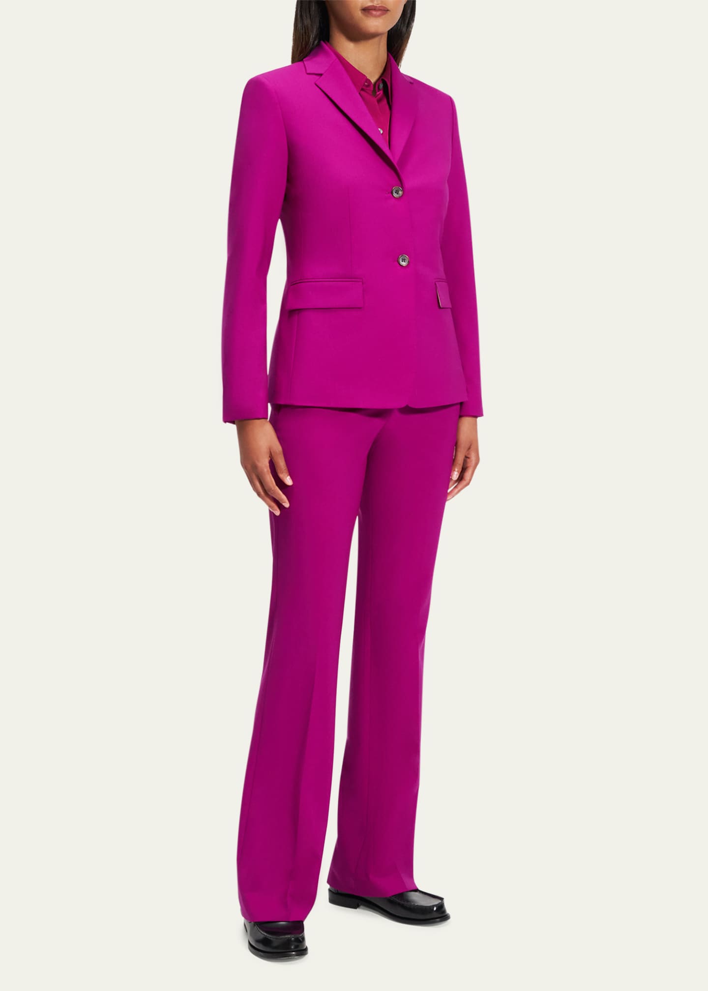 Theory Traceable Wool Slim Single-Breasted Blazer Image 4 of 5