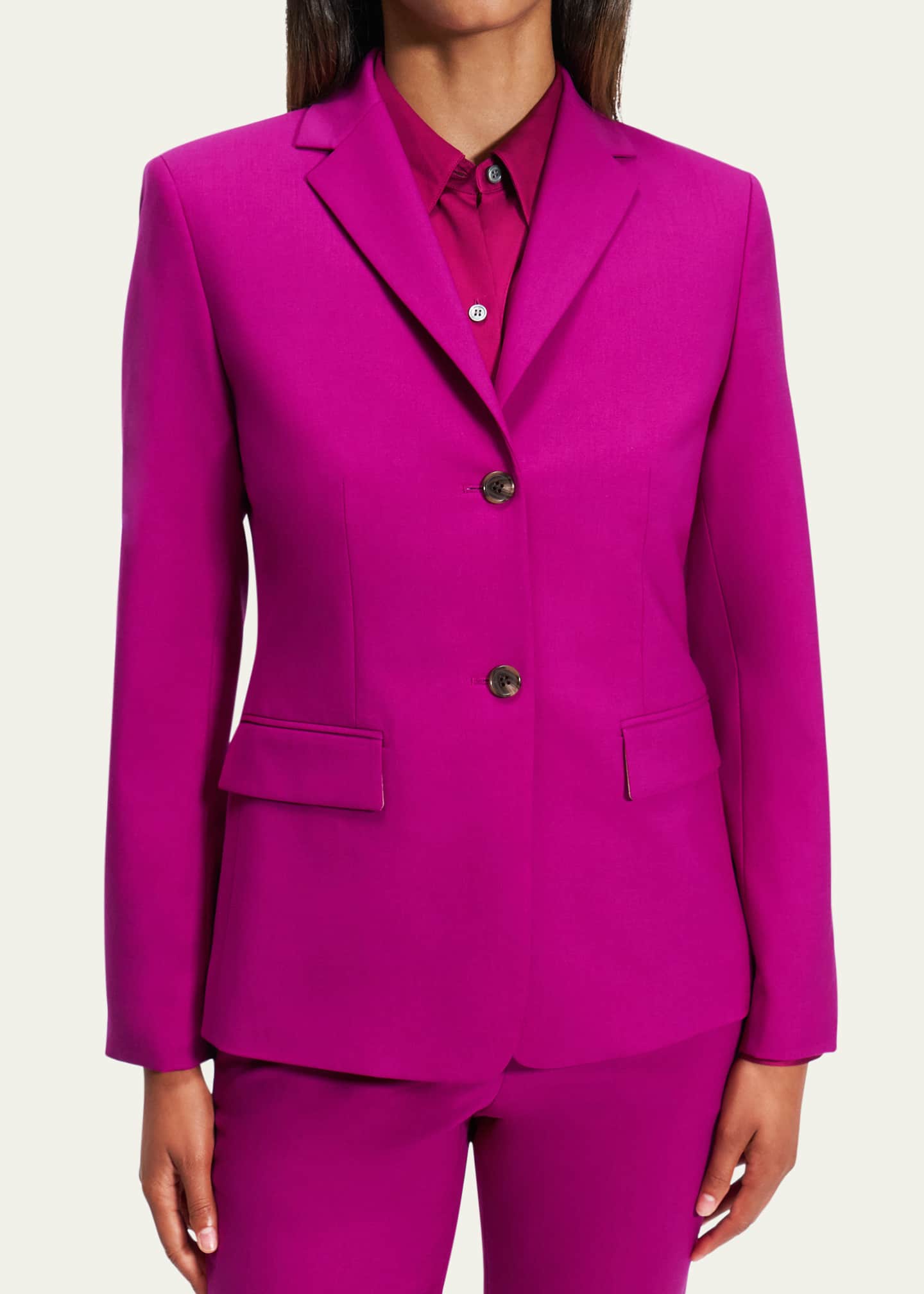 Theory Traceable Wool Slim Single-Breasted Blazer Image 5 of 5