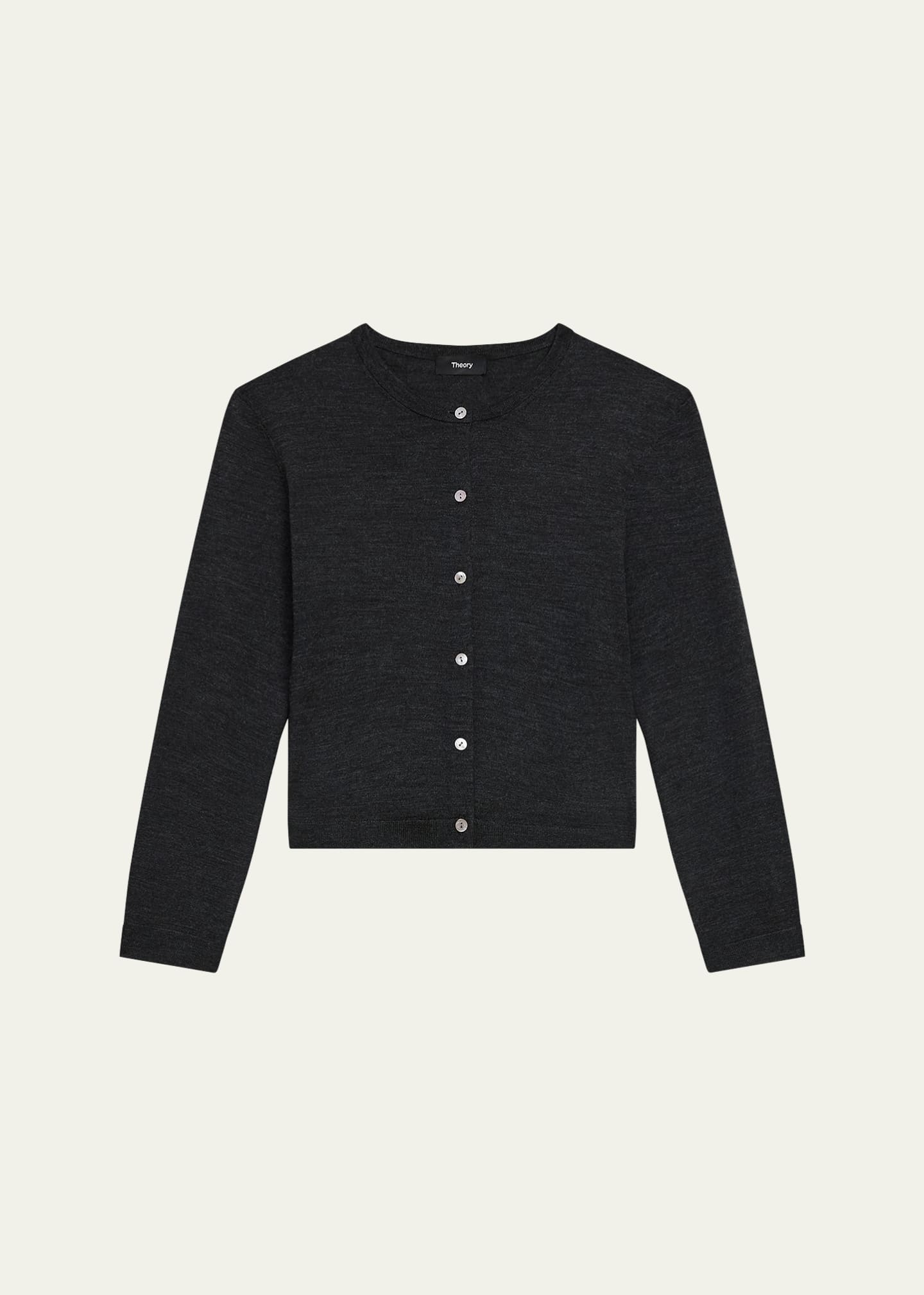 Theory Regal Merino Wool Cropped Cardigan Bergdorf Goodman