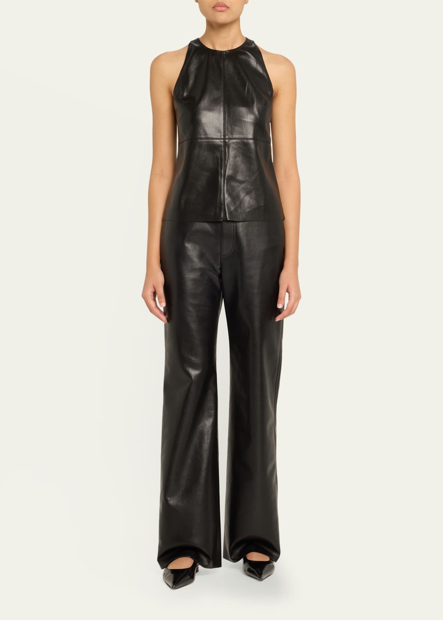 Nanushka Teza Sleeveless Alt-Leather Top Image 2 of 5