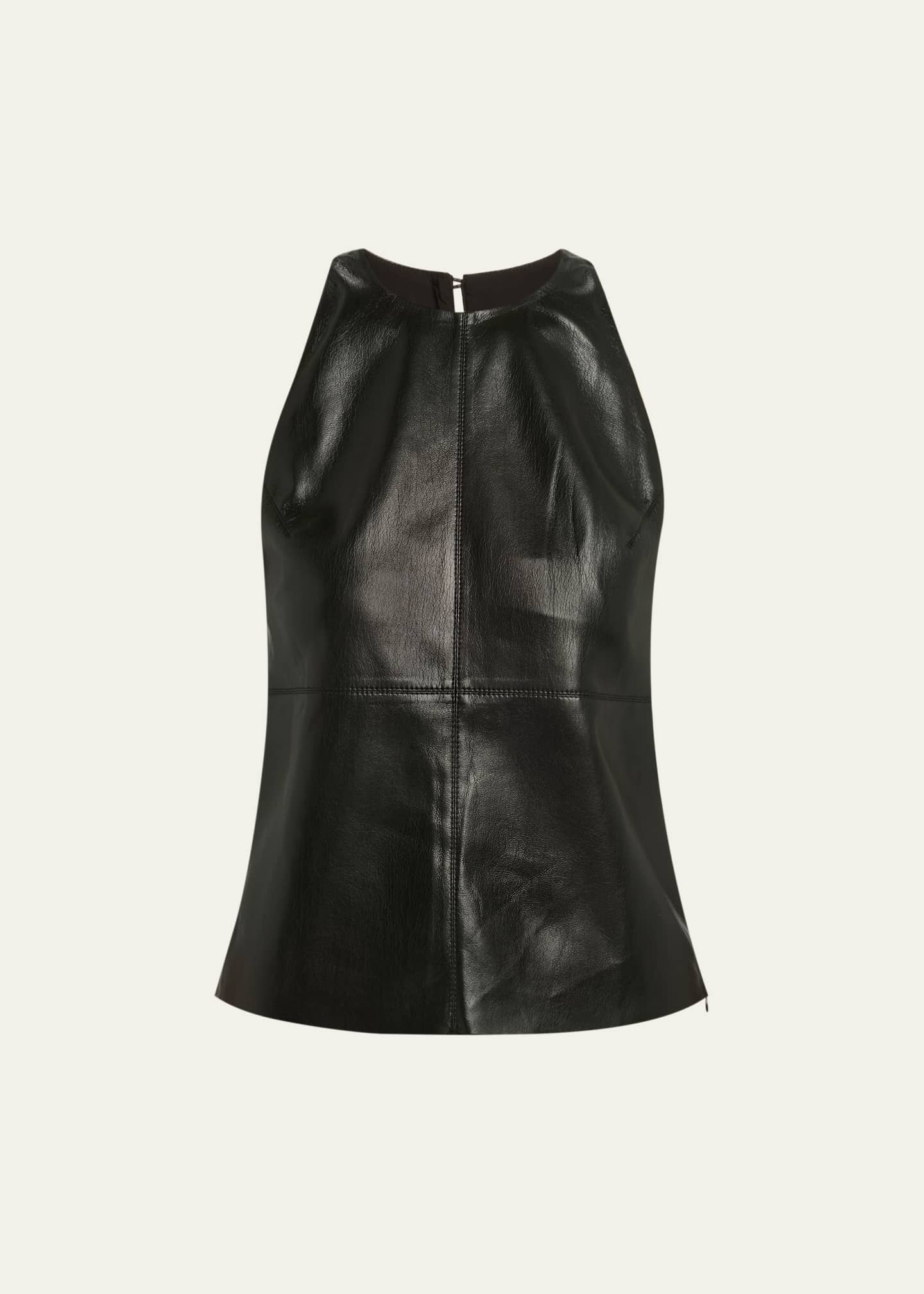 Nanushka Teza Sleeveless Alt-Leather Top Image 1 of 5