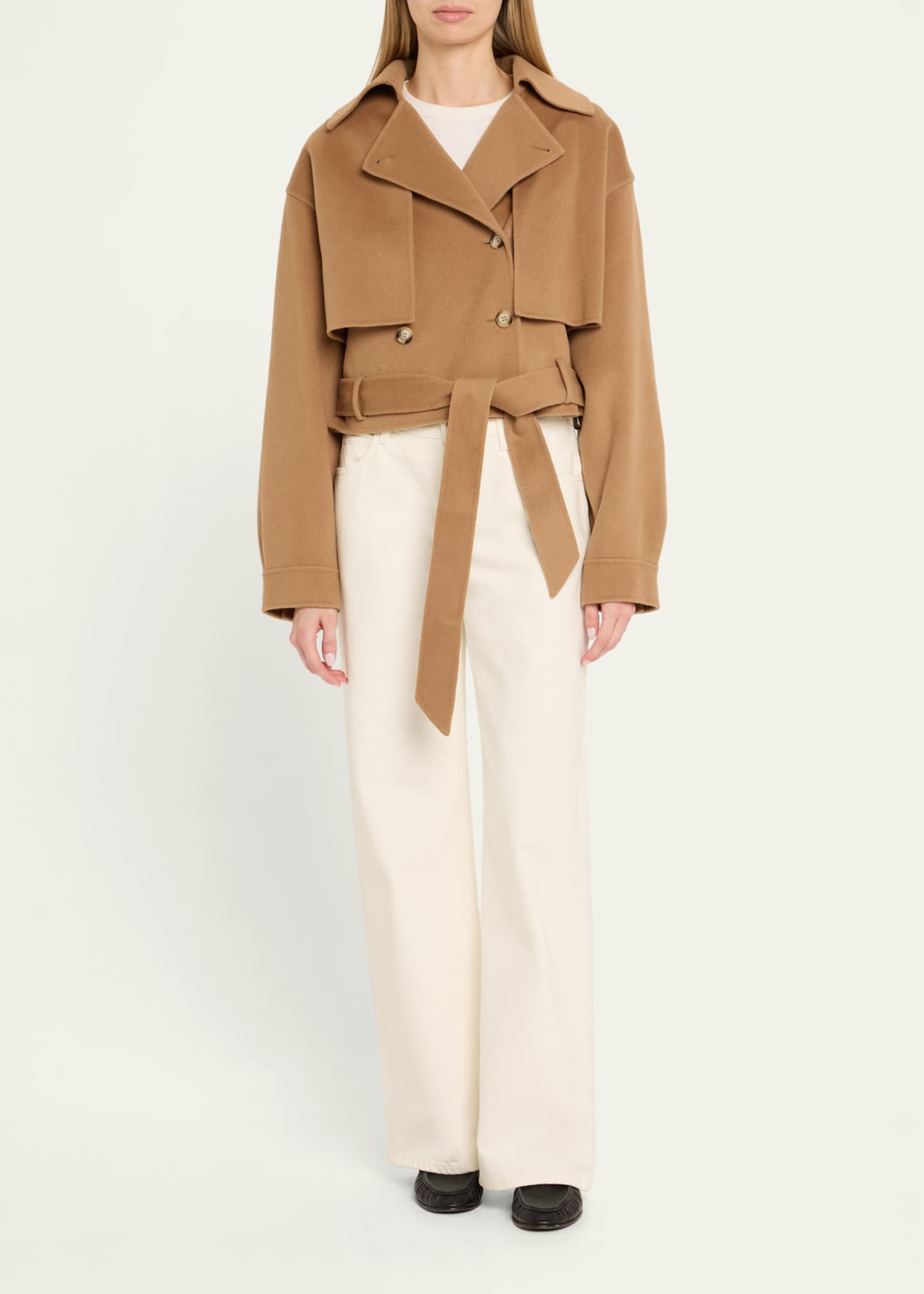 Nanushka Satoyo Cropped Trench Coat Image 2 of 5