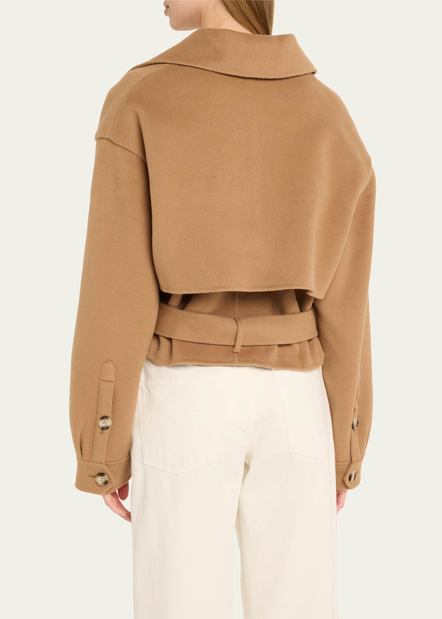 Nanushka Satoyo Cropped Trench Coat Image 3 of 5