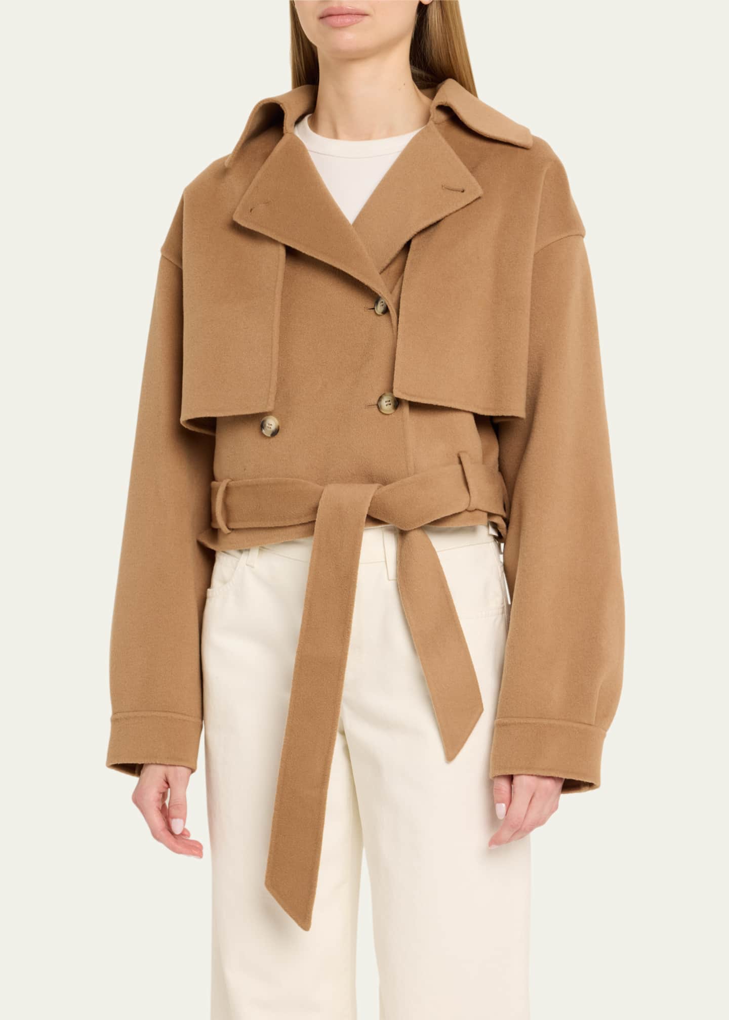Nanushka Satoyo Cropped Trench Coat Image 4 of 5