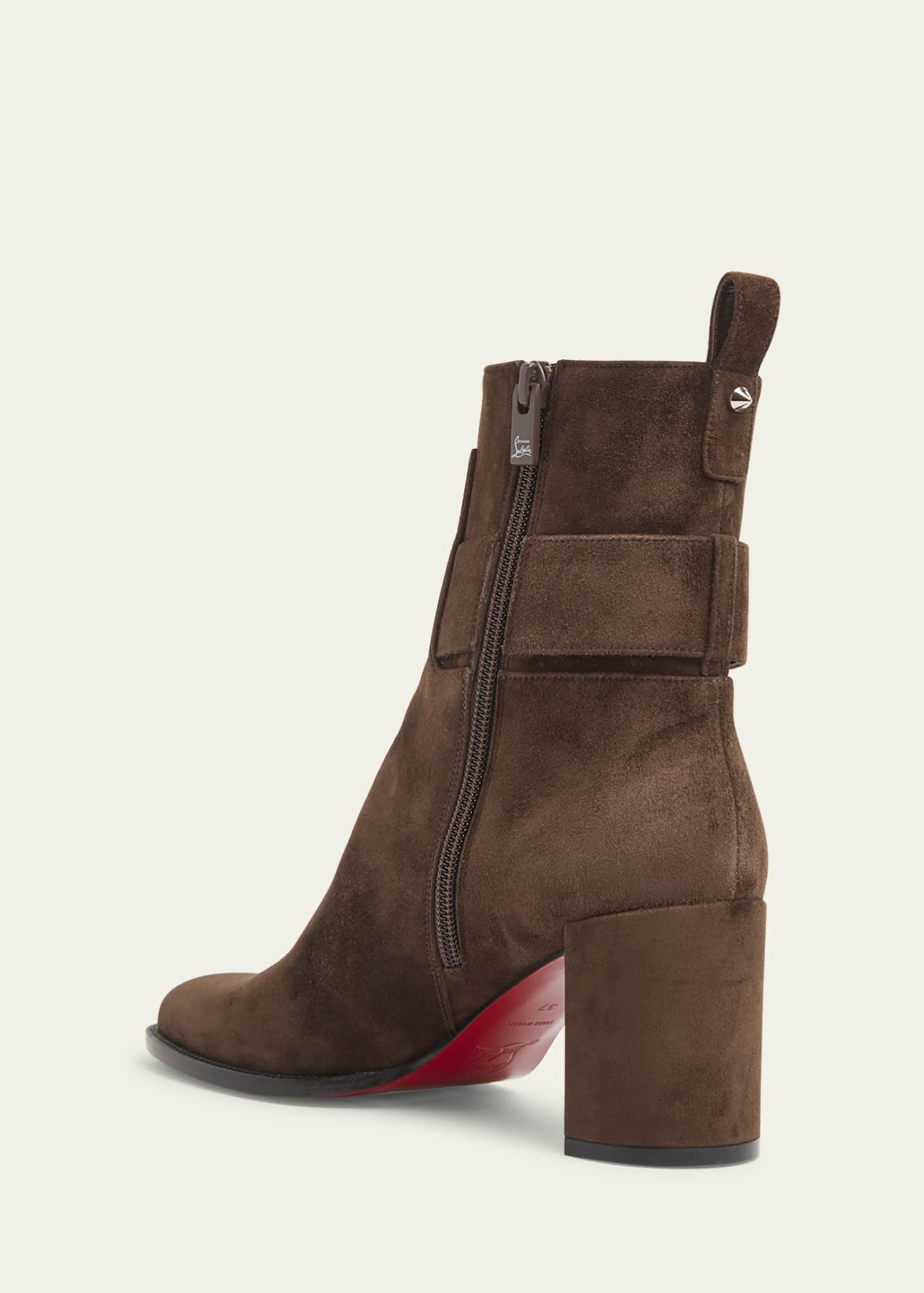 Suede red booties hot sale