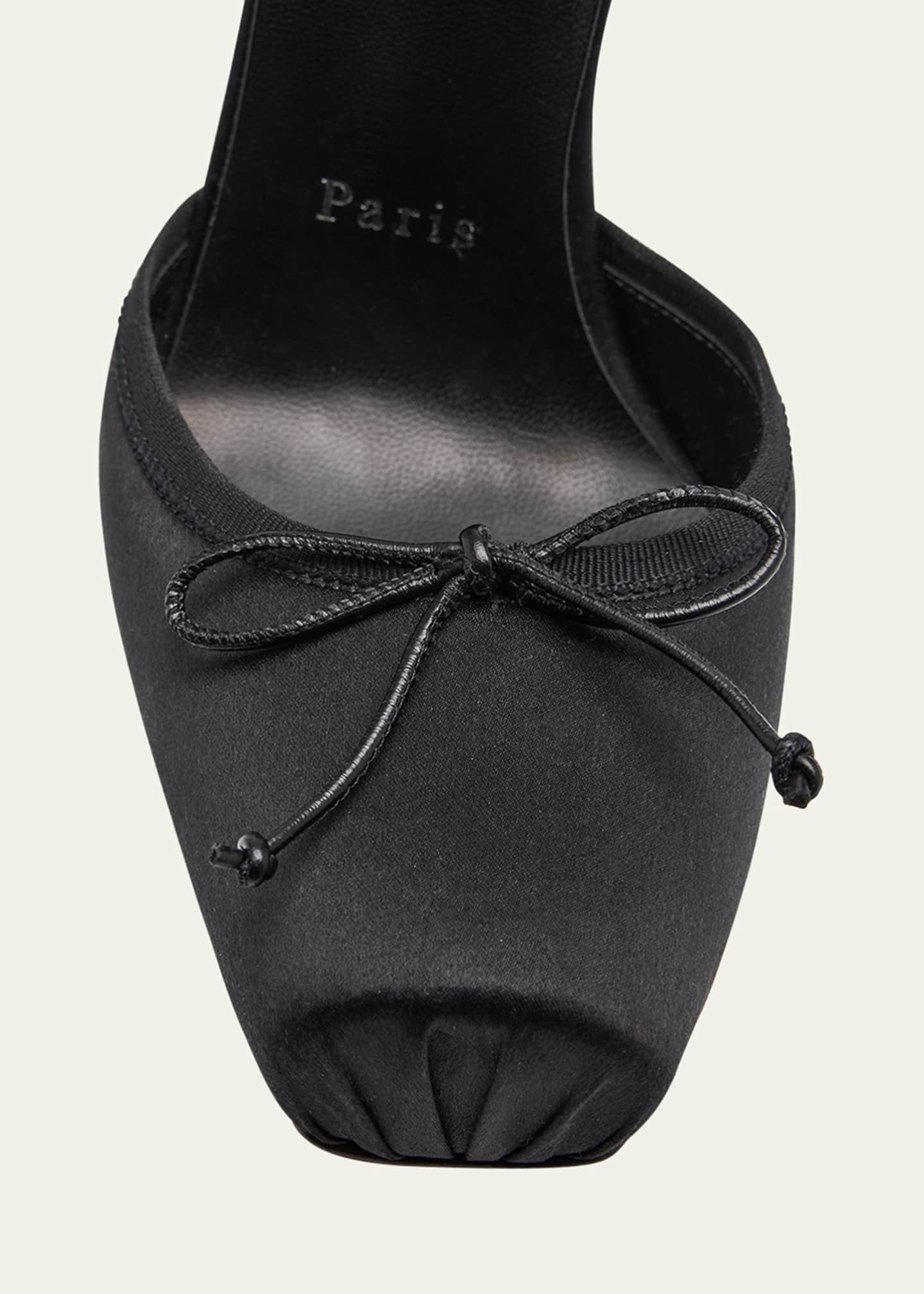 Christian Louboutin Cassia Silk Ankle-Tie Red Sole Pumps Image 6 of 6