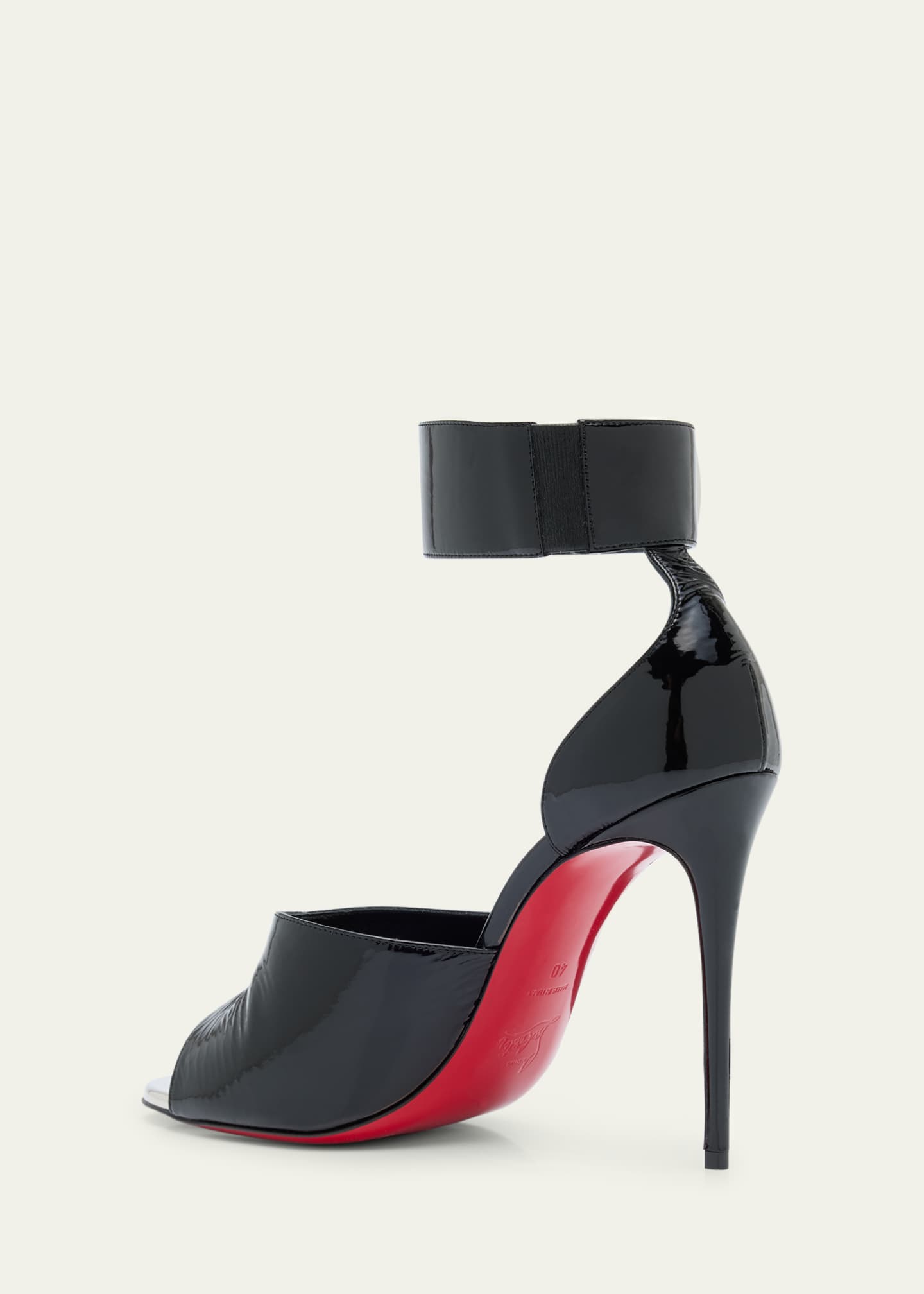 Christian Louboutin Lock Me Up Ankle-Cuff Red Sole Sandals Image 4 of 6