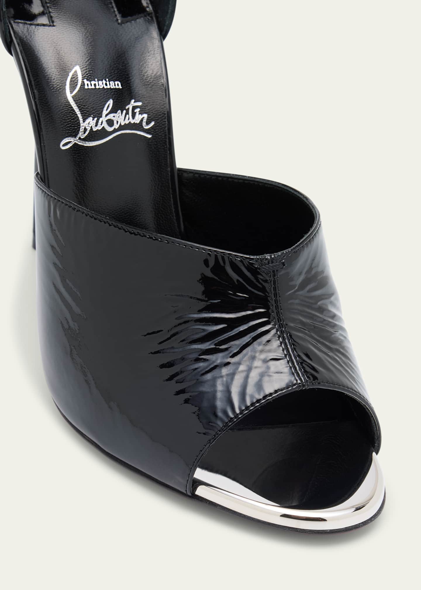 Christian Louboutin Lock Me Up Ankle-Cuff Red Sole Sandals Image 5 of 6