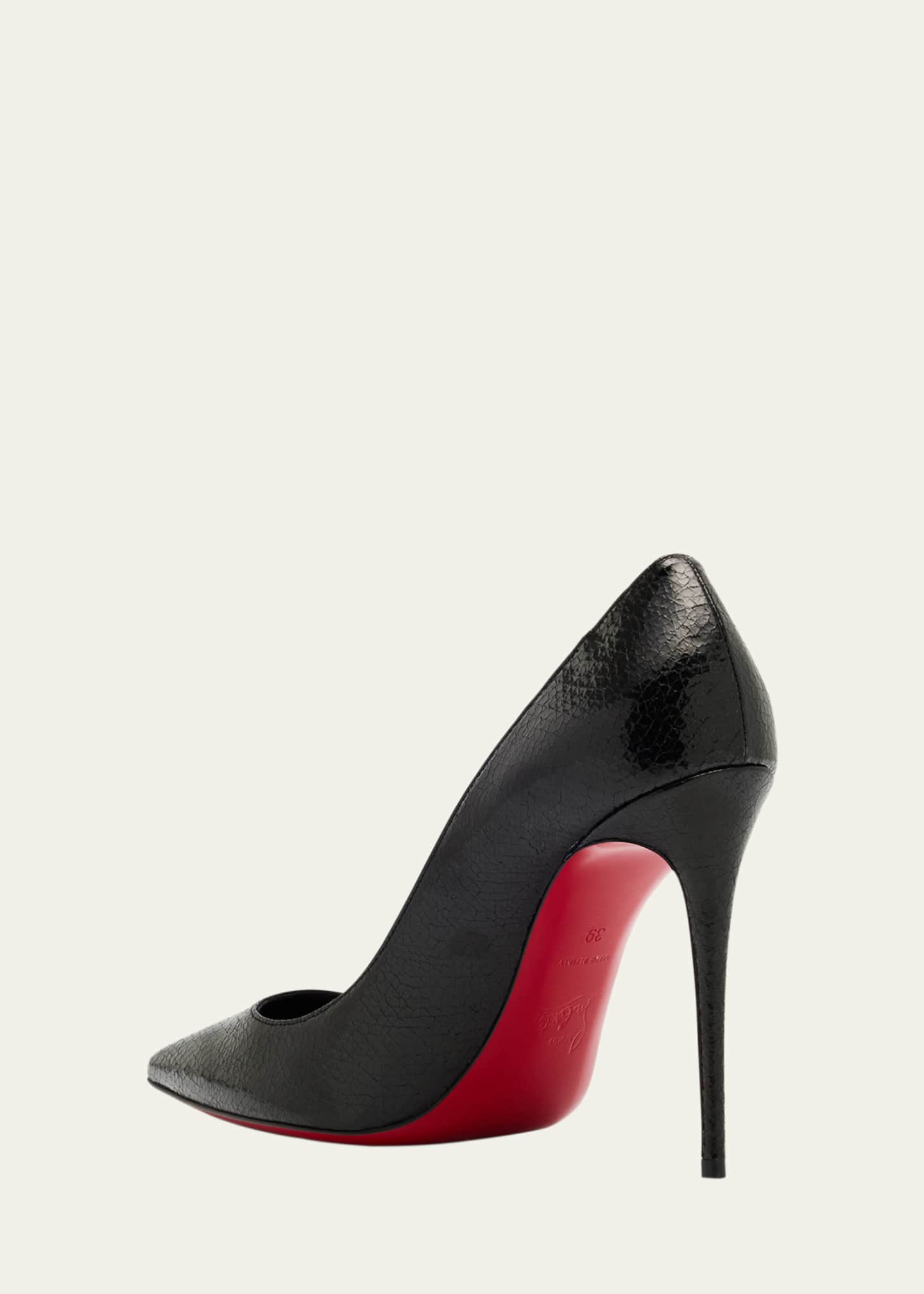 Christian Louboutin Kate Red Sole Classic Pumps Specchio Black Bergdorf Goodman