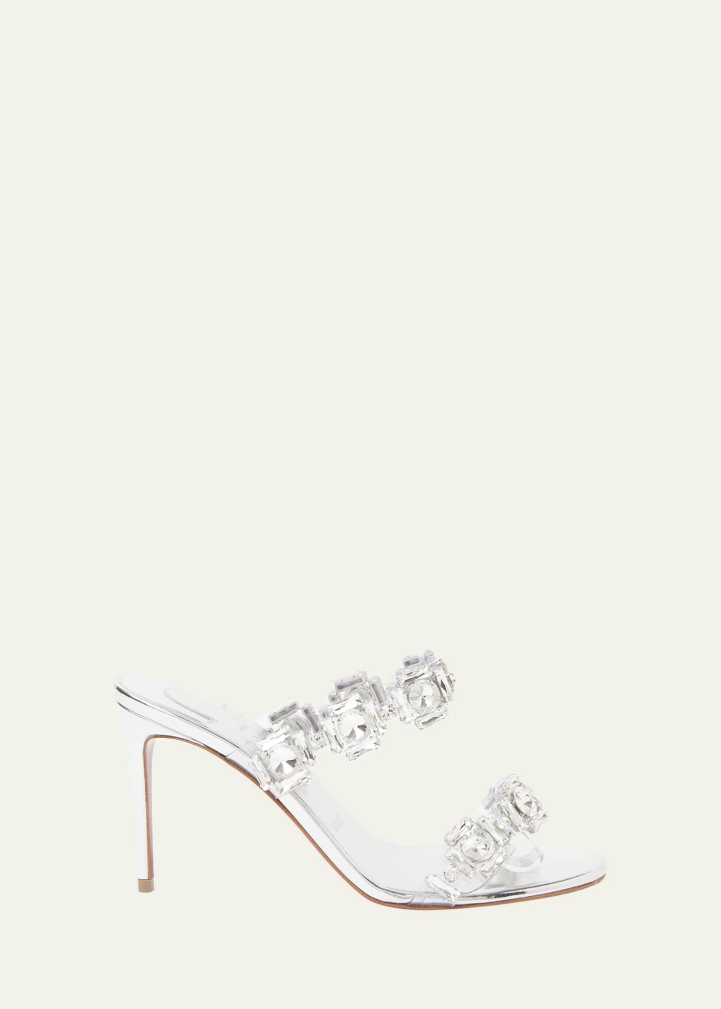 Christian Louboutin Just Jewel Clear Red Sole Slide Sandals Image 1 of 5