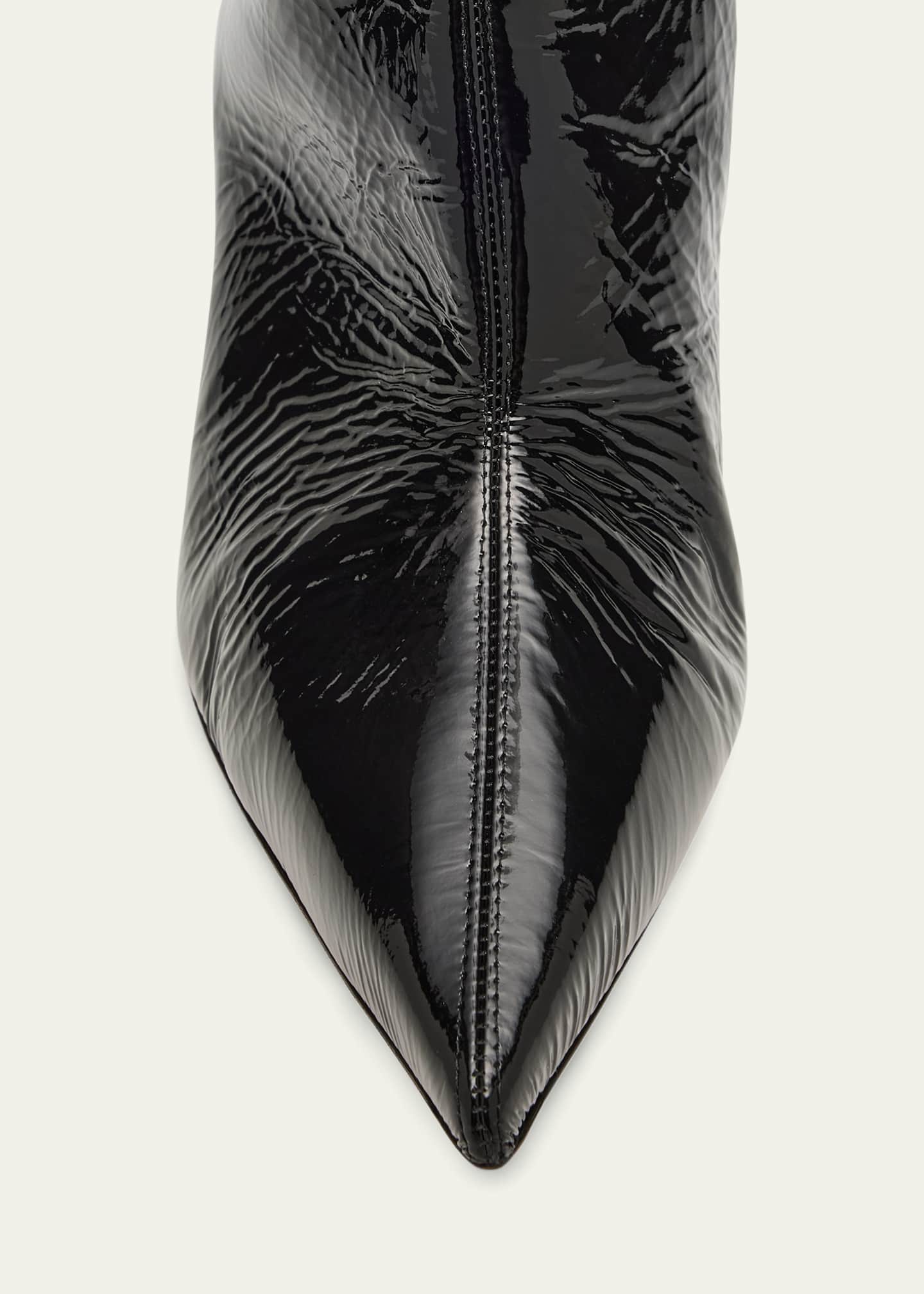 Christian Louboutin Patent Leather Red Sole Tall Boots Image 6 of 6