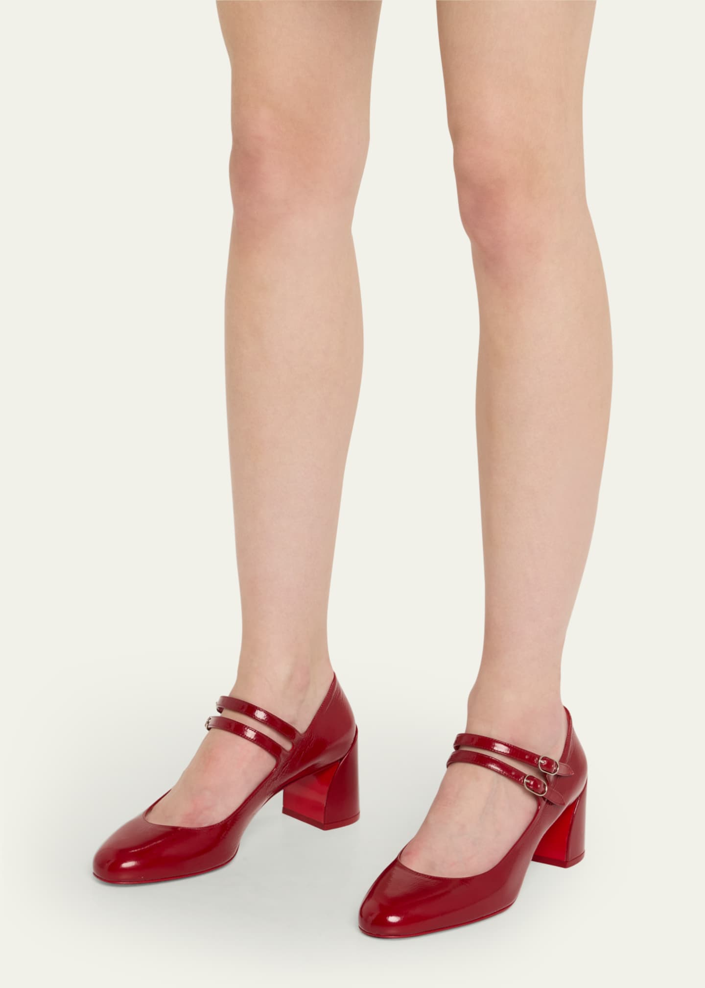 Christian Louboutin Miss Jane Patent Red Sole Mary Jane Pumps