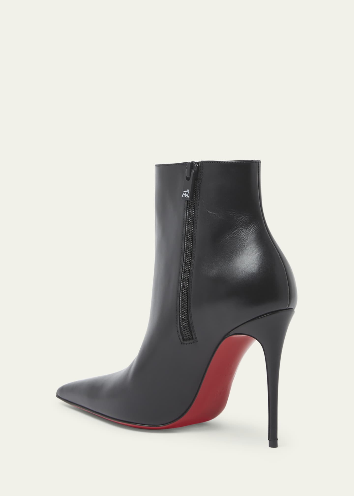 Christian Louboutin Kate Leather Red Sole Stiletto Booties Image 4 of 5