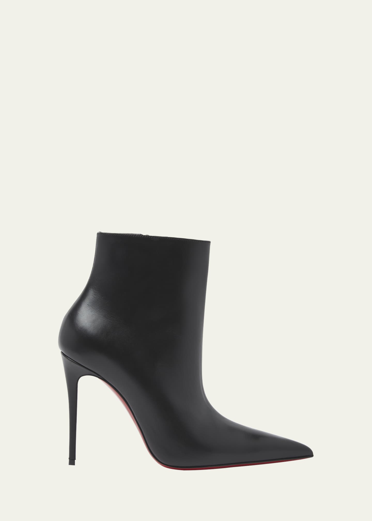 Christian Louboutin Kate Leather Red Sole Stiletto Booties Image 1 of 5