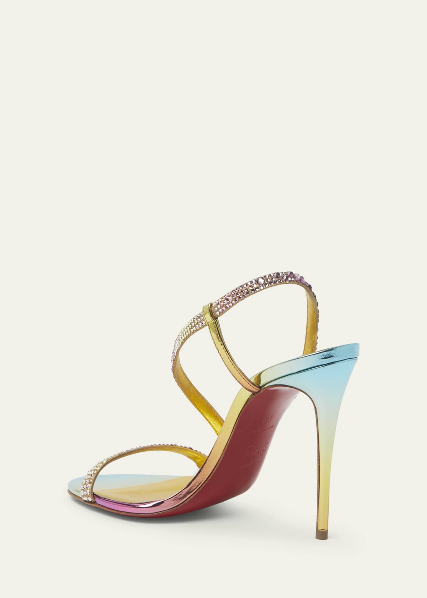 Christian Louboutin Rosalie Strass Red Sole Slingback Sandals Image 2 of 3