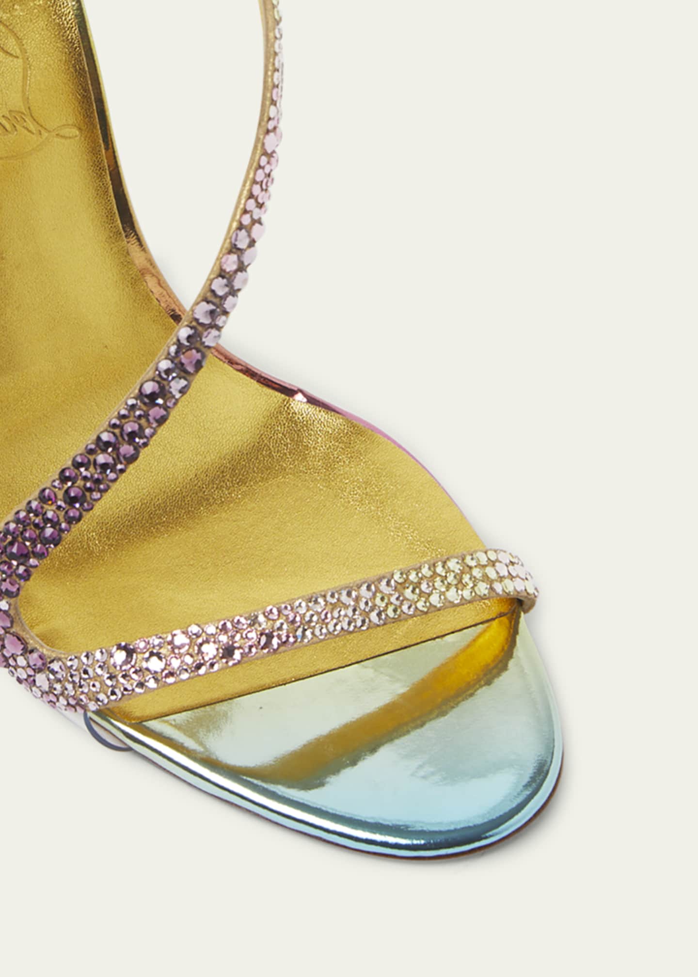 Christian Louboutin Rosalie Strass Red Sole Slingback Sandals Image 3 of 3