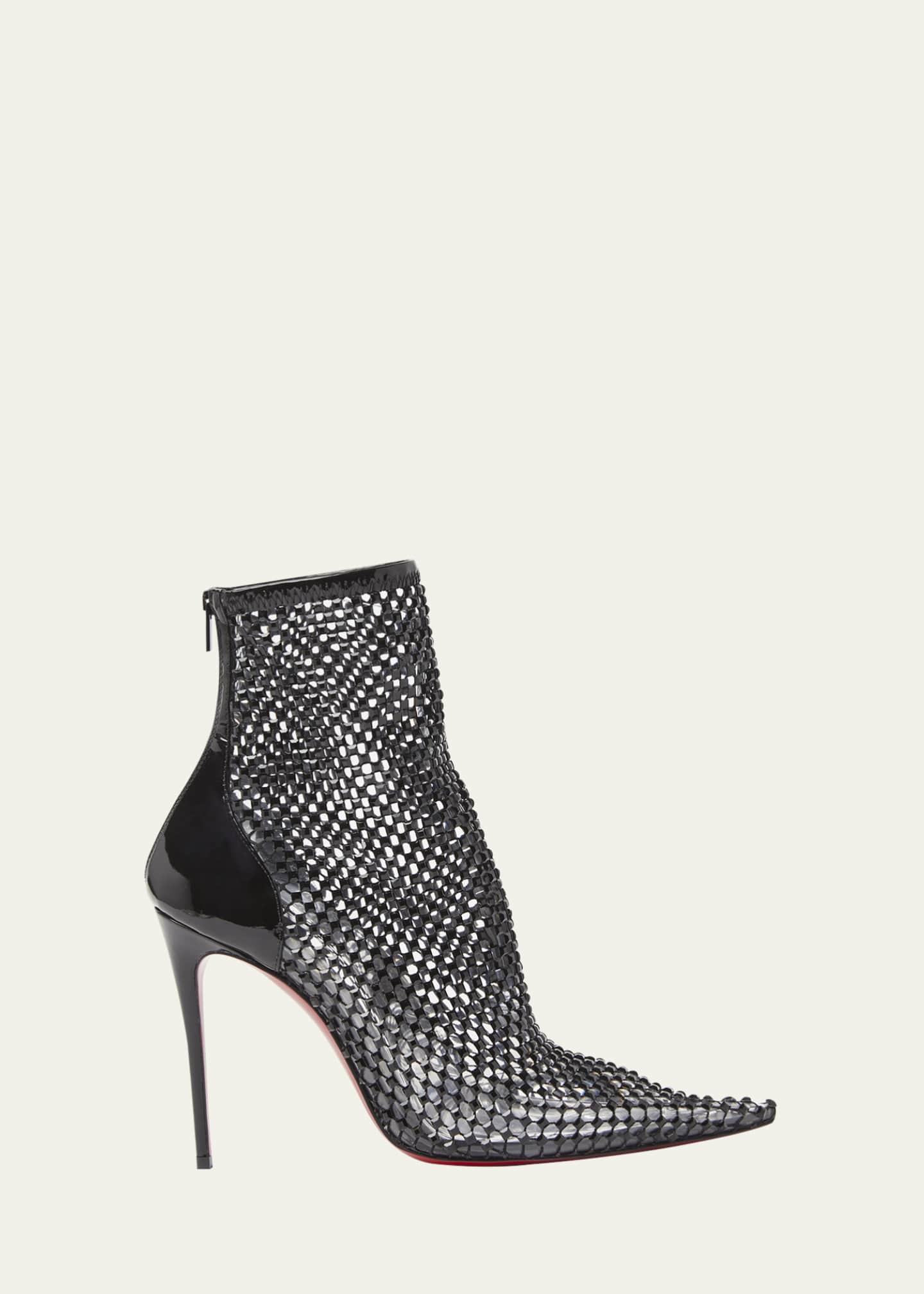 Christian Louboutin Kate Max Mesh Red Sole Stiletto Booties Image 1 of 5