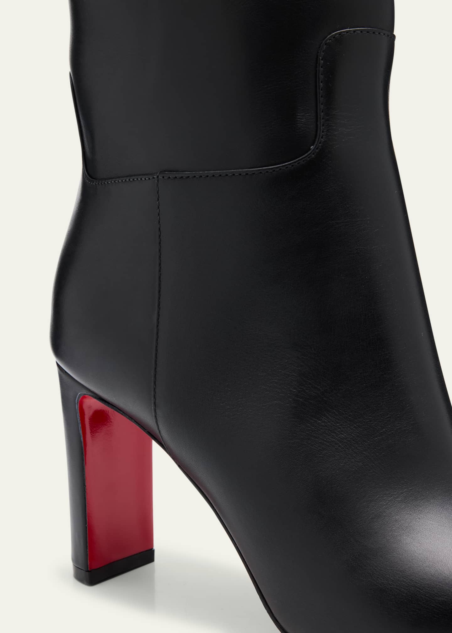 Christian Louboutin Loo Leather Red Sole Knee Boots Image 5 of 6